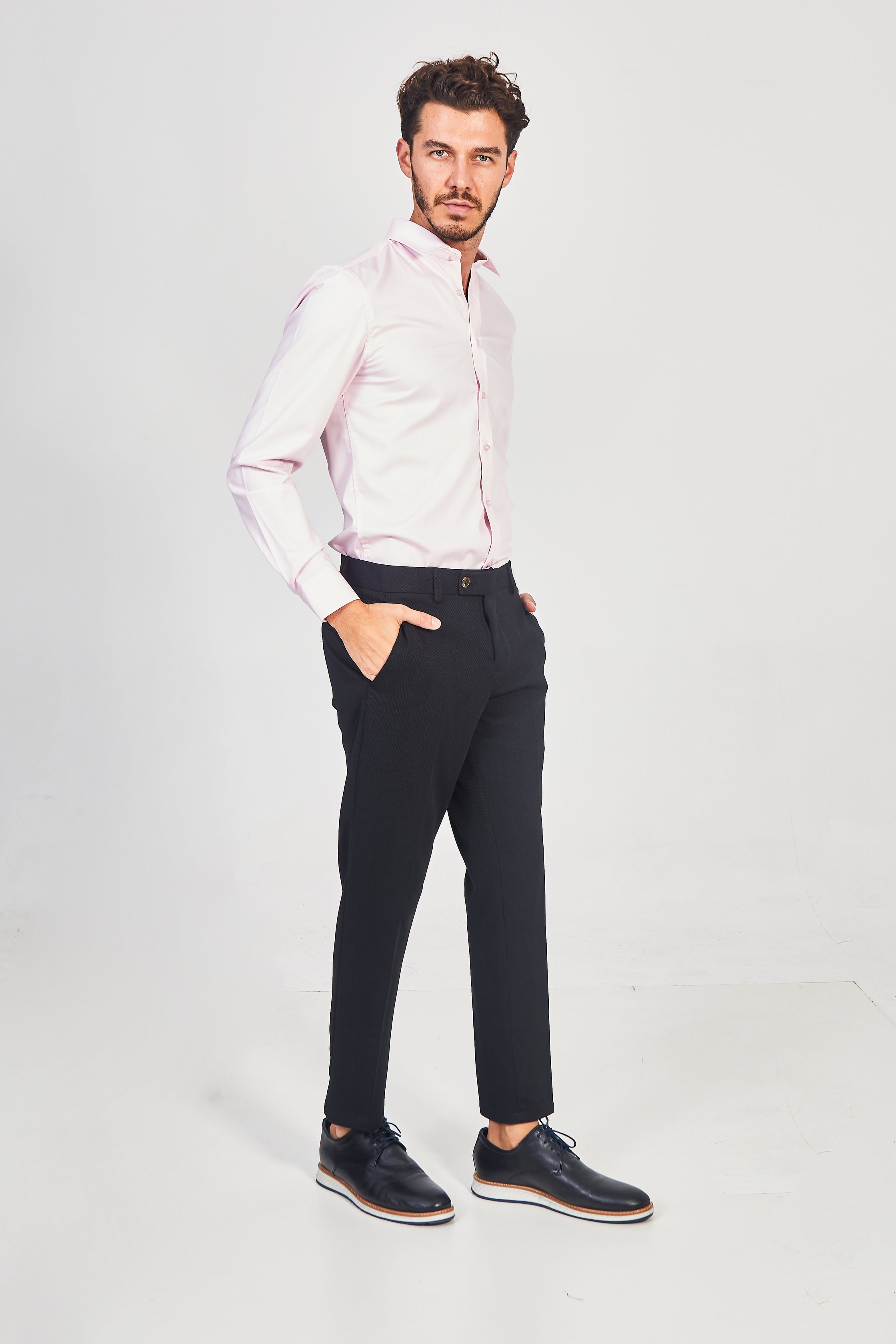 Calça Alfaiataria Malha Masculina Super Stretch
