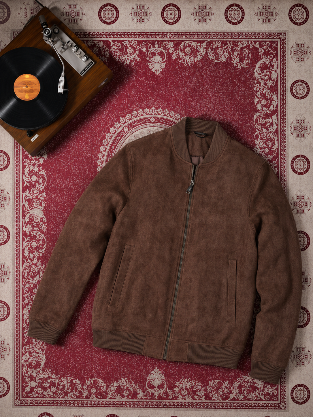 Jaqueta Masculina Bomber Suede