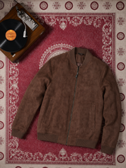 Jaqueta Masculina Bomber Suede