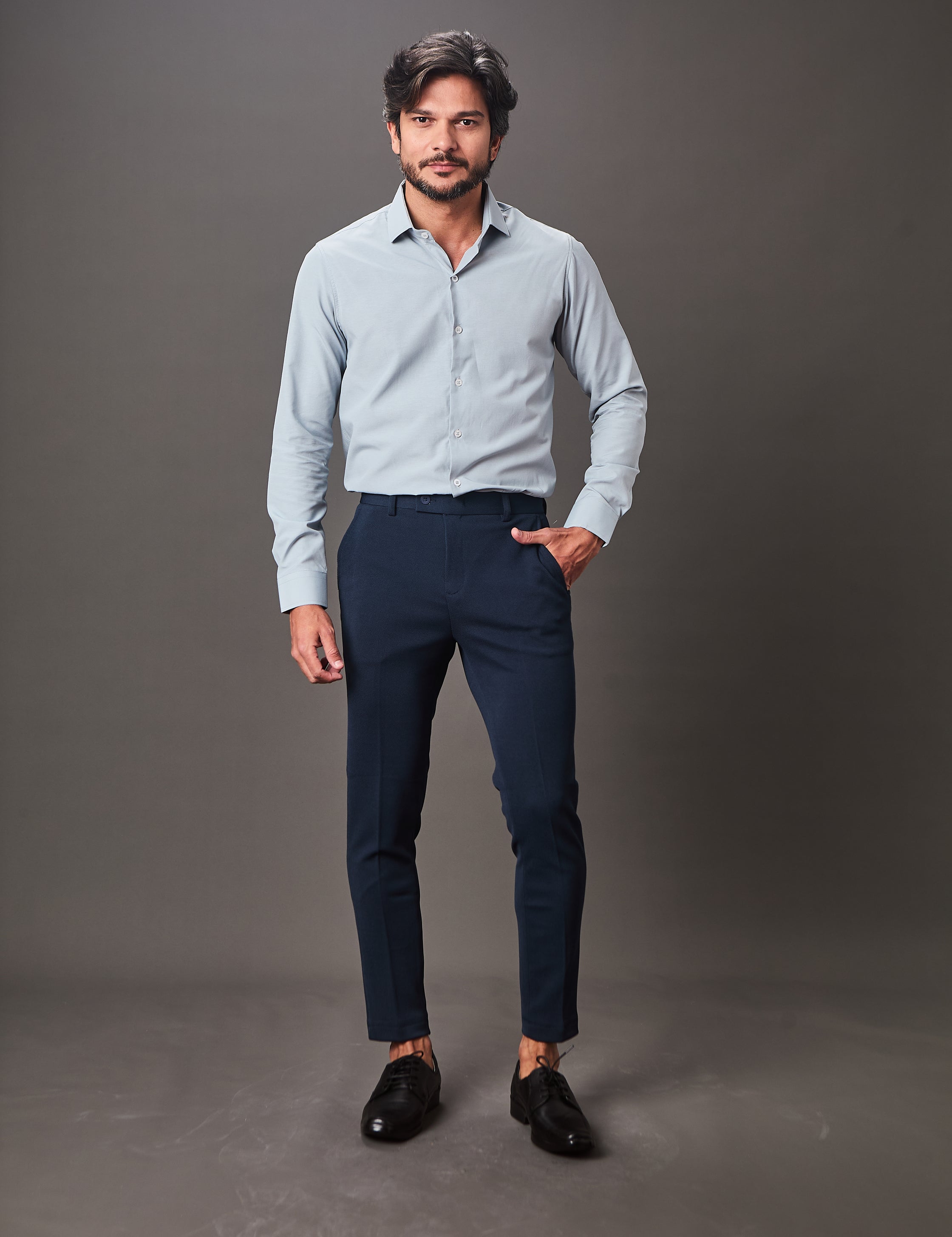 Calça Alfaiataria Malha Masculina Super Stretch