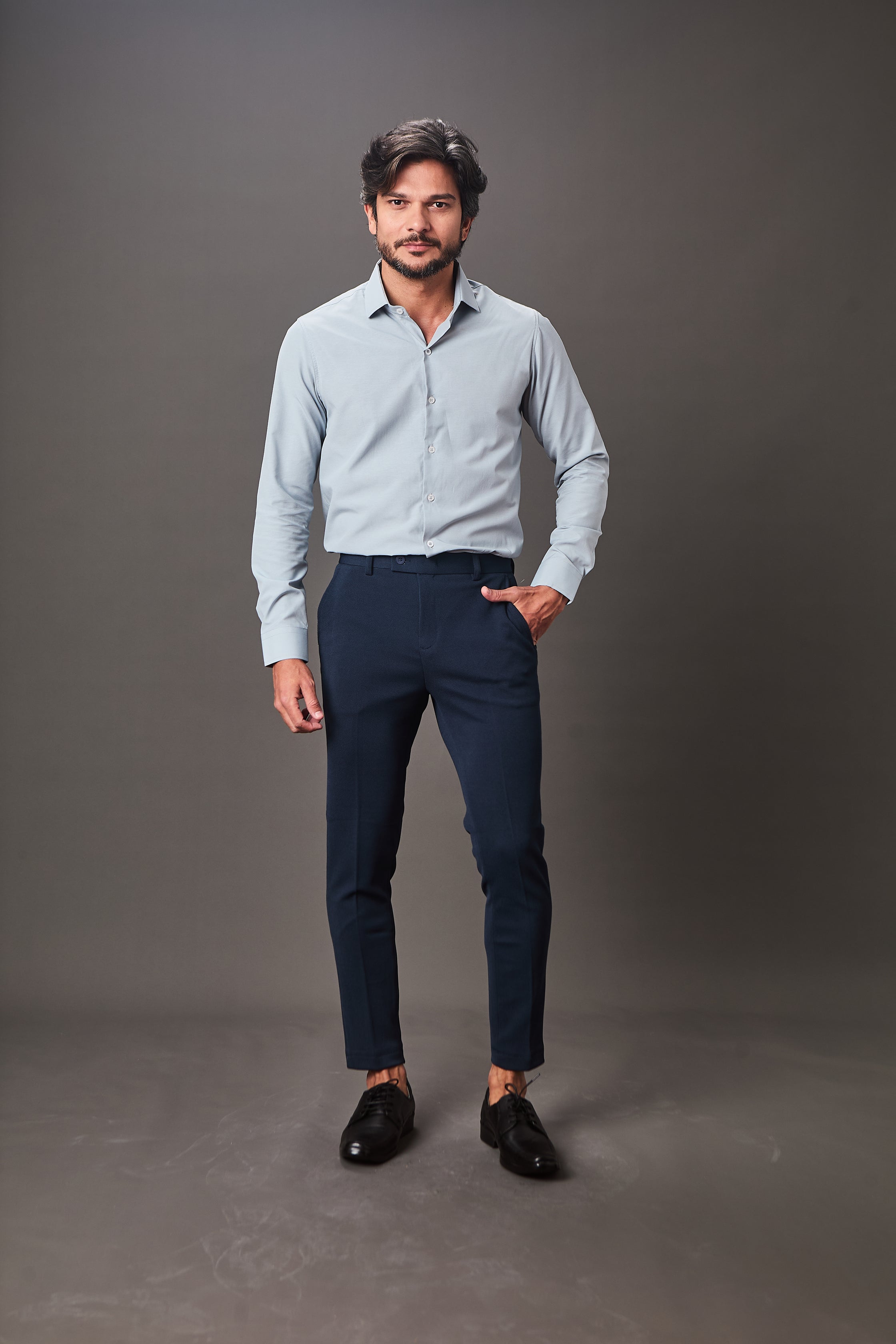 Calça Alfaiataria Malha Masculina Super Stretch