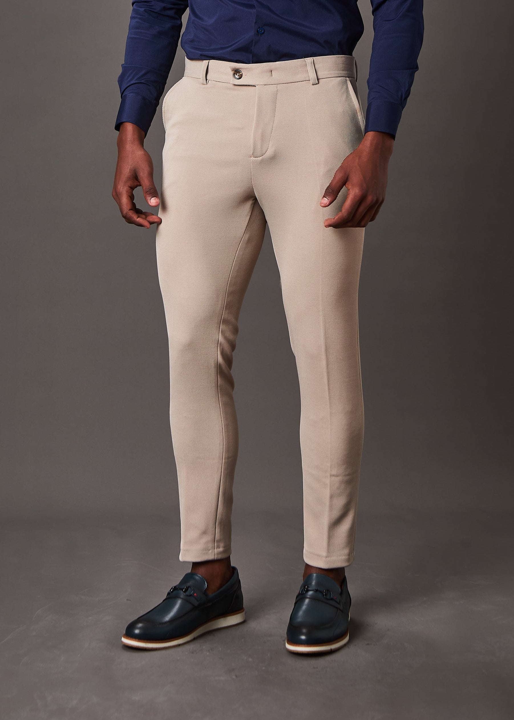 Calça Alfaiataria Malha Masculina Super Stretch