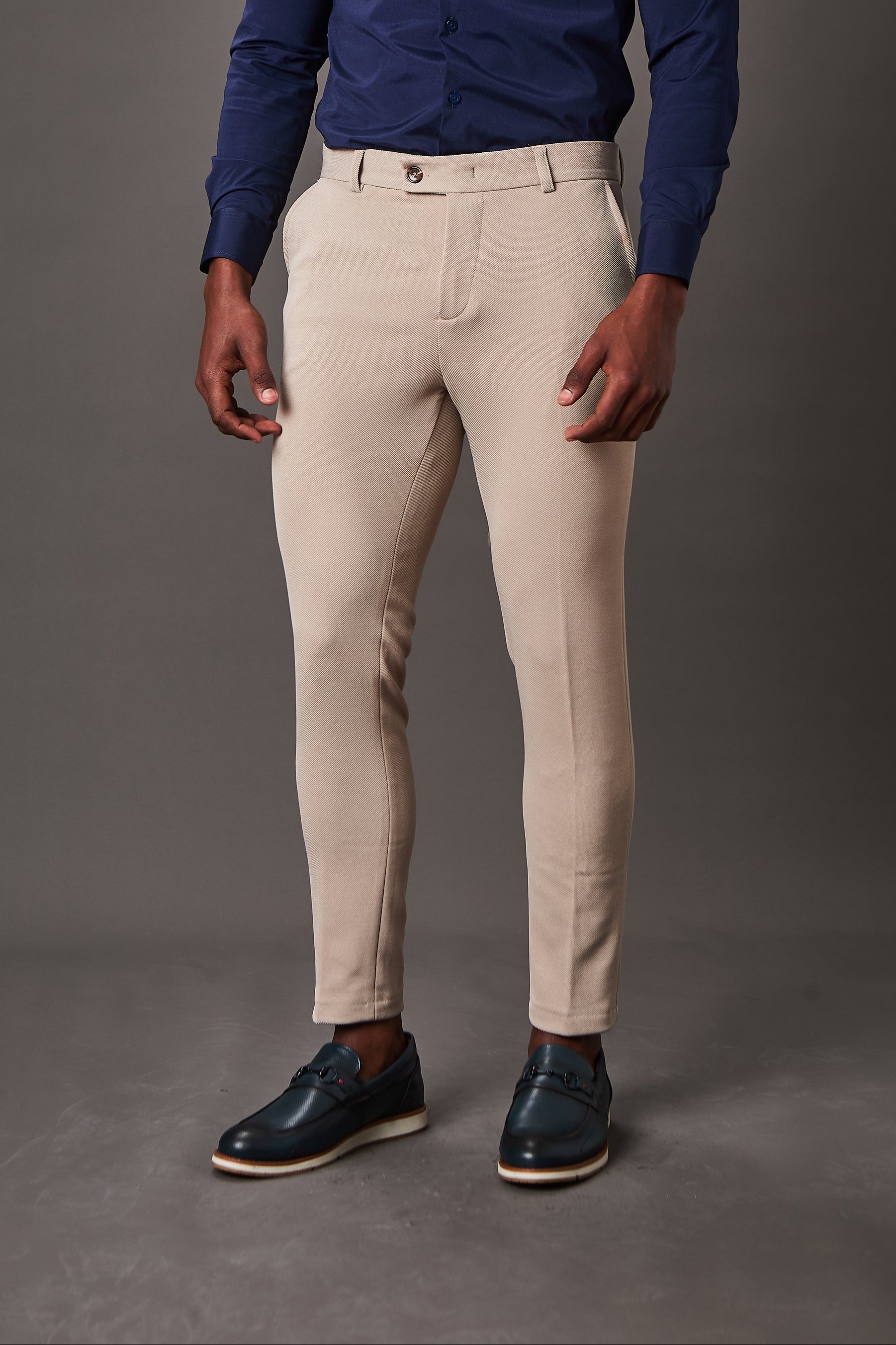 Calça Alfaiataria Malha Masculina Super Stretch