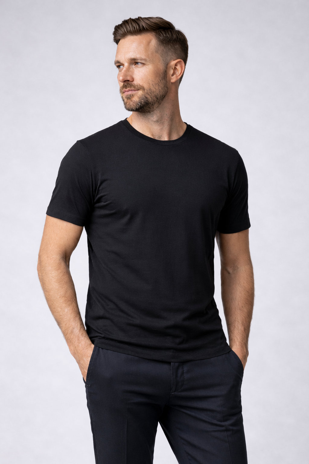 Camiseta Masculina Algodão Pima Lisa