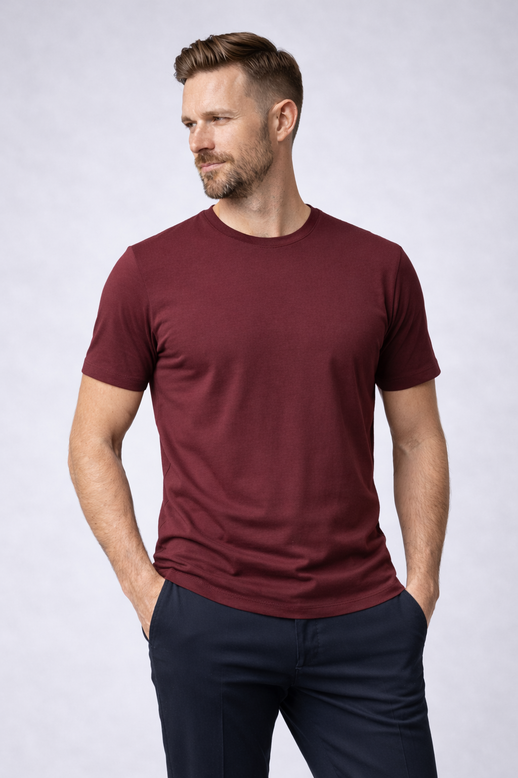 Camiseta Masculina Algodão Pima Lisa