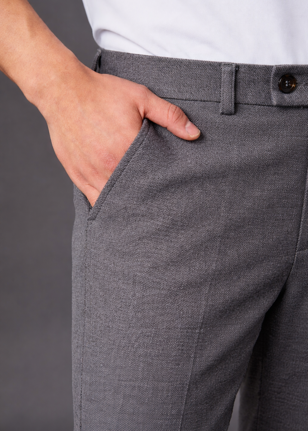 Calça Alfaiataria Malha Masculina Super Stretch