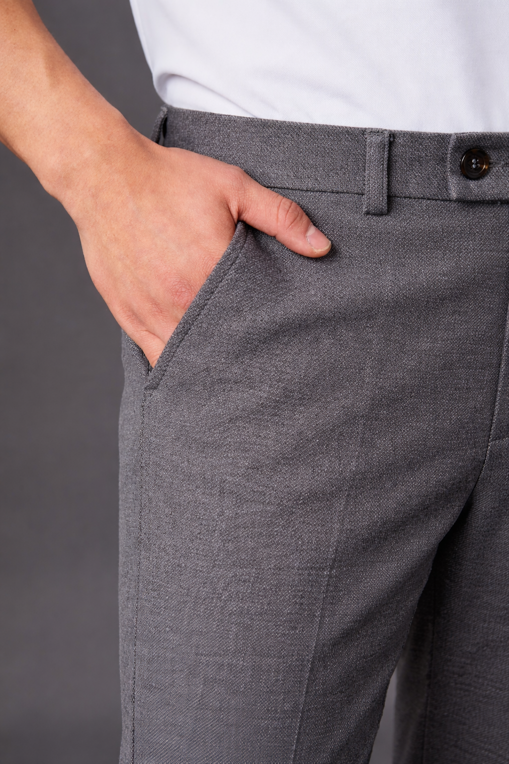 Calça Alfaiataria Malha Masculina Super Stretch