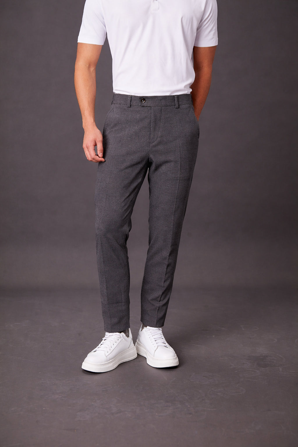 Calça Alfaiataria Malha Masculina Super Stretch