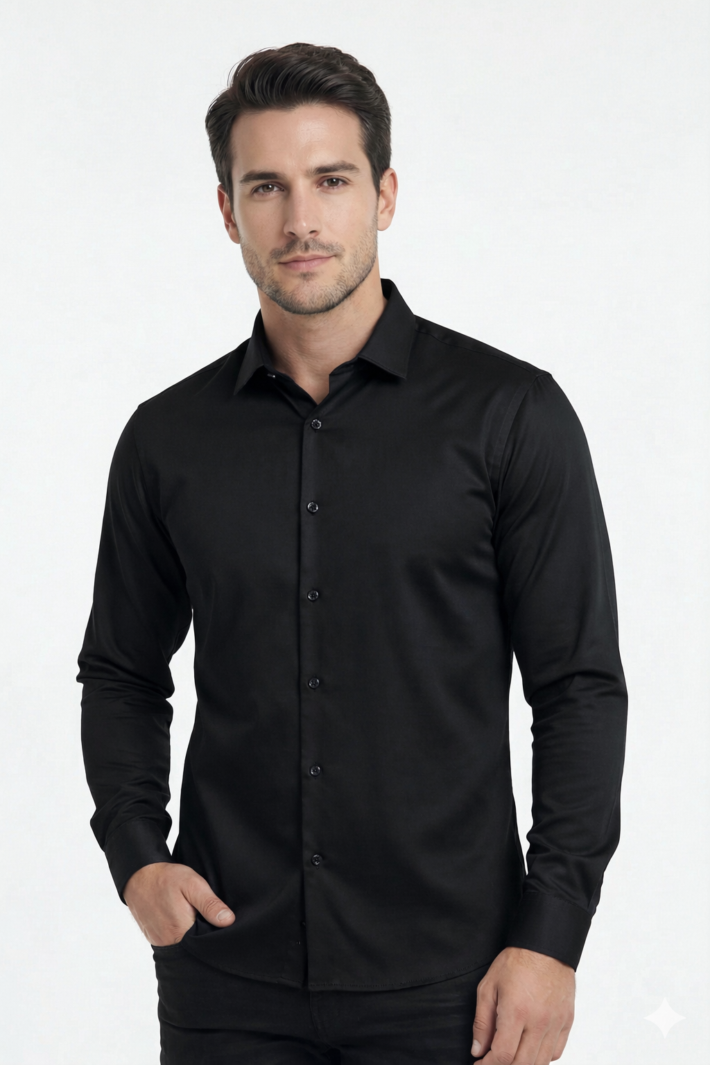 Camisa Social Masculina Manga Longa Passa Fácil