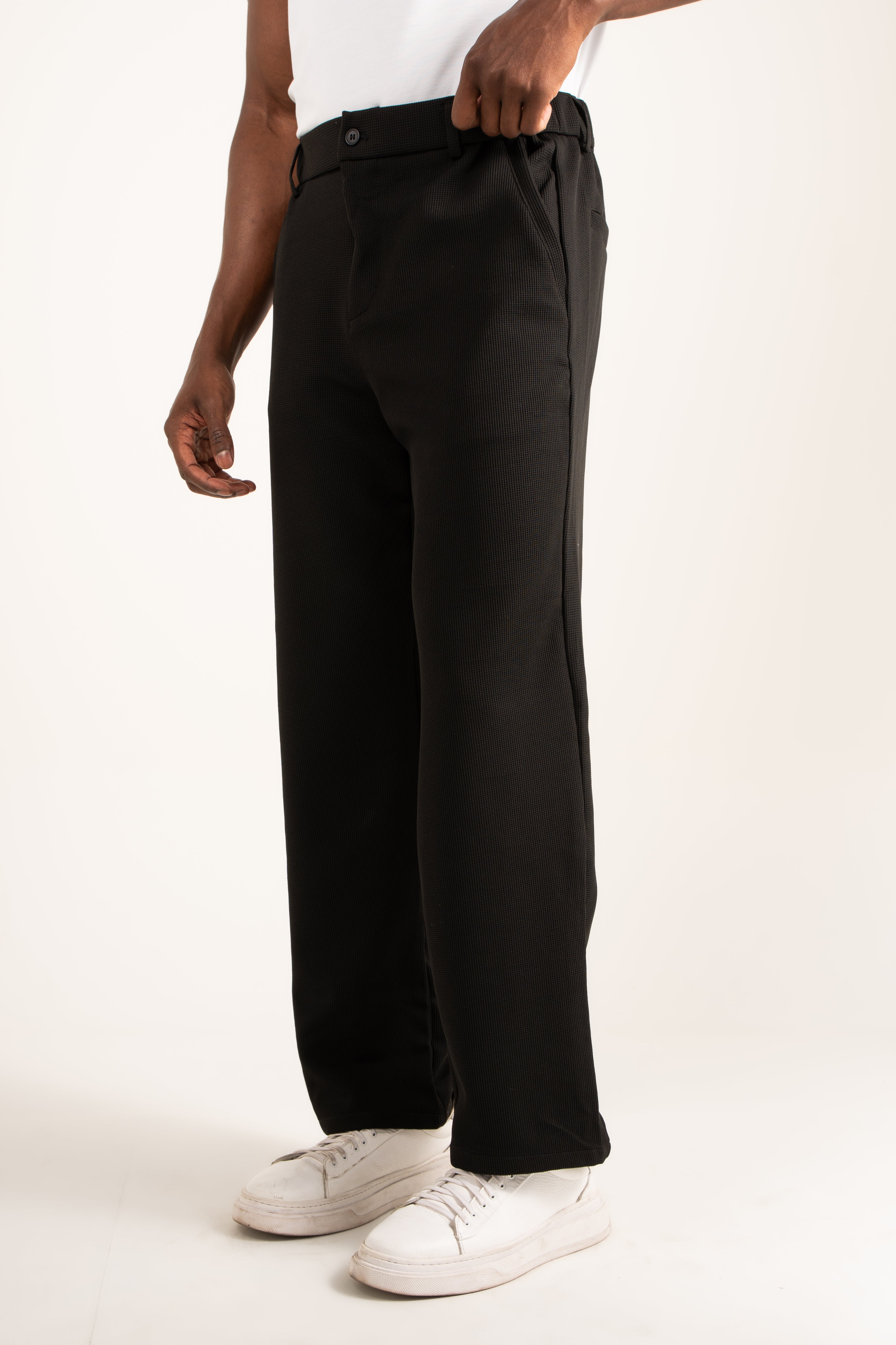 Calça de Alfaiataria Masculina Malha Super Stretch Reta