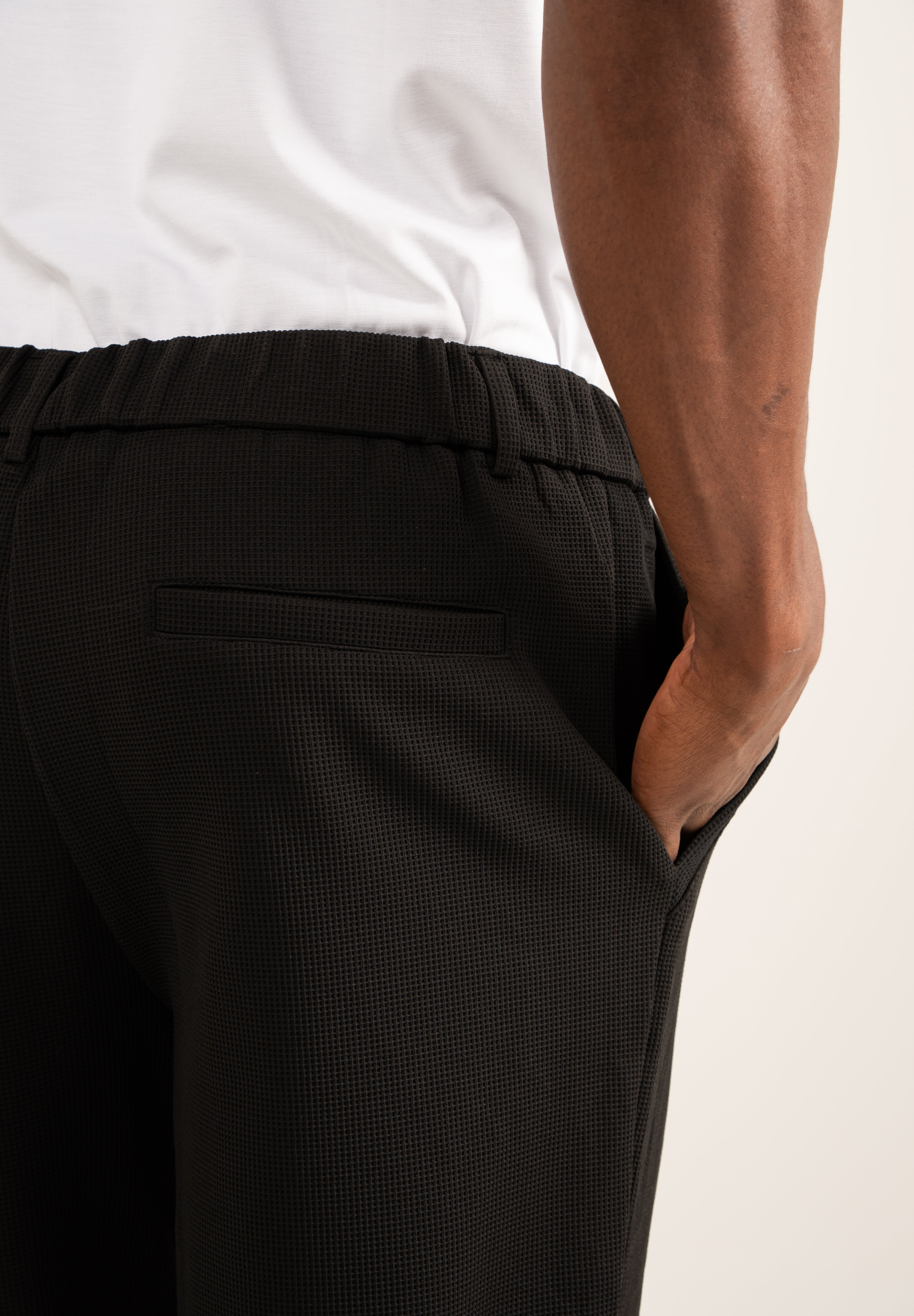 Calça de Alfaiataria Masculina Malha Super Stretch Reta