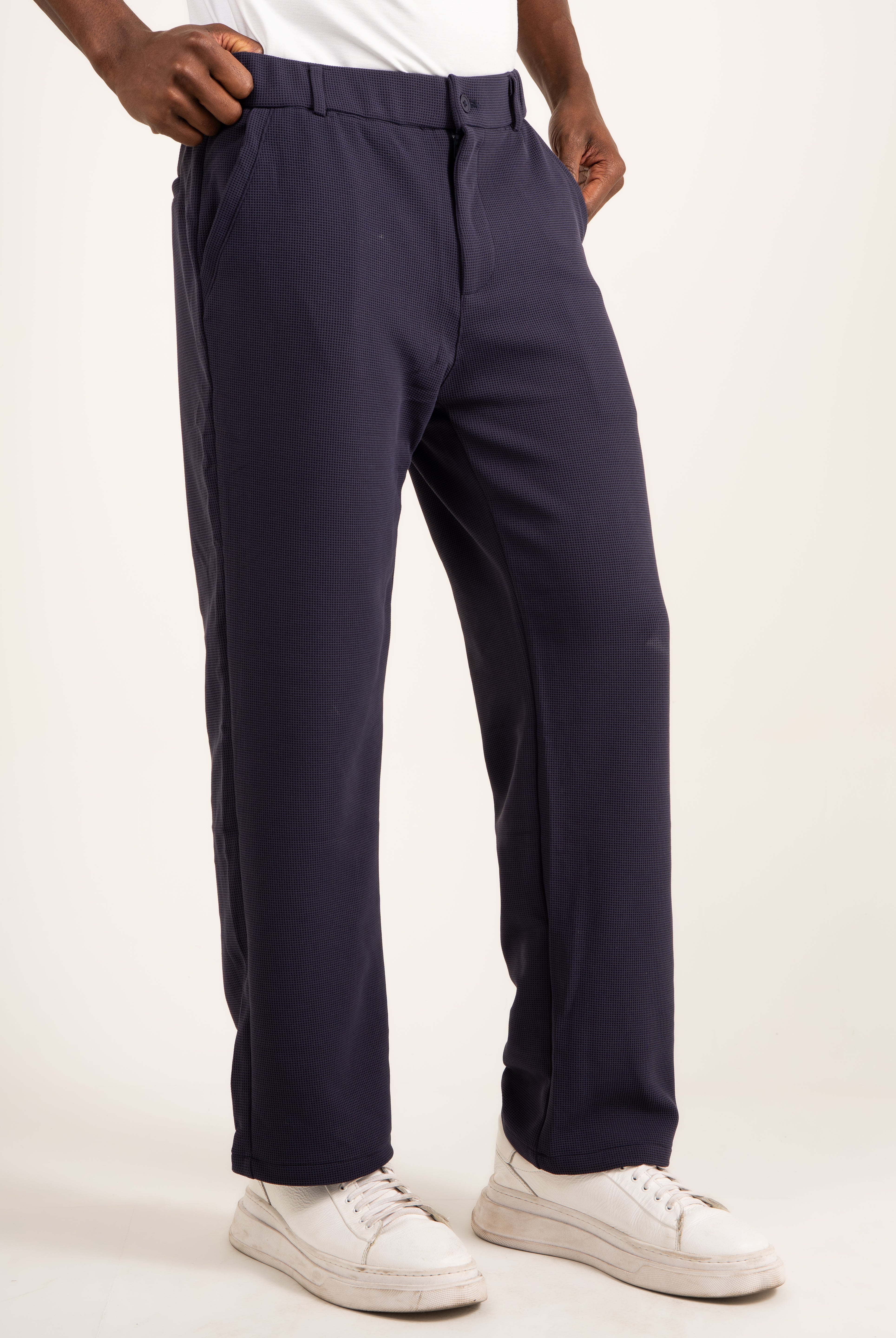 Calça de Alfaiataria Masculina Malha Super Stretch Reta