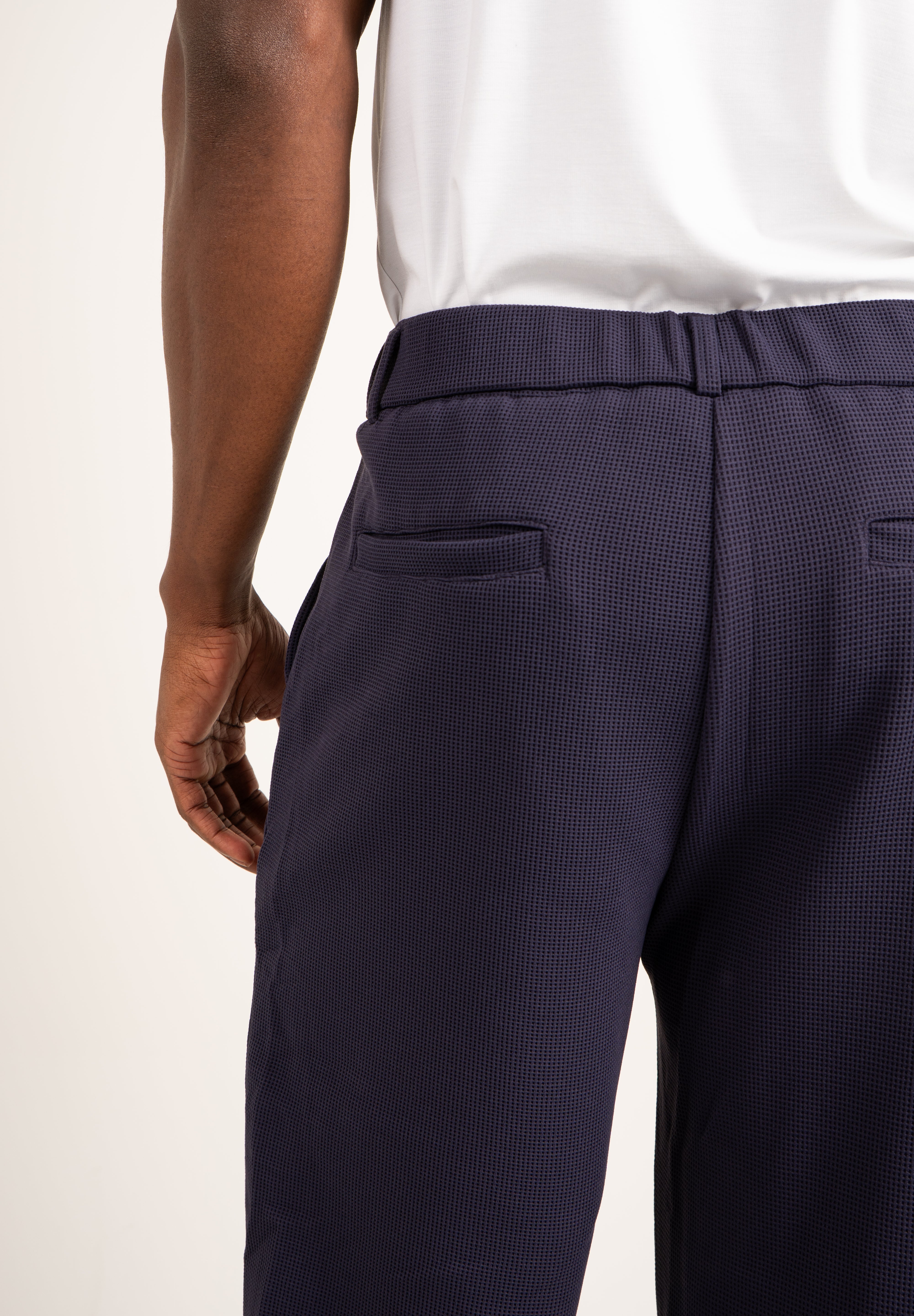 Calça de Alfaiataria Masculina Malha Super Stretch Reta