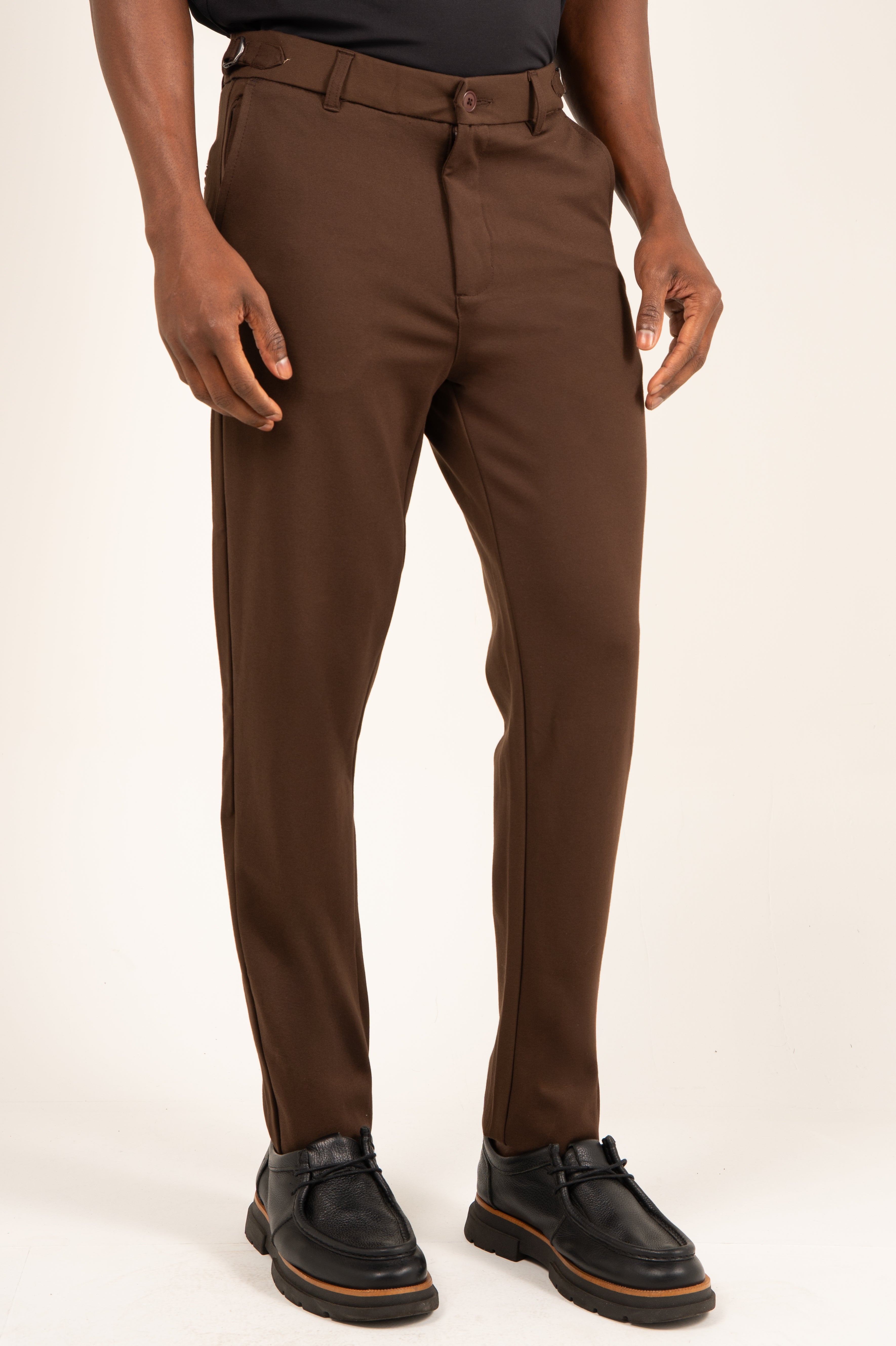 Calça de Alfaiataria Slim de Poliamida com Ajuste