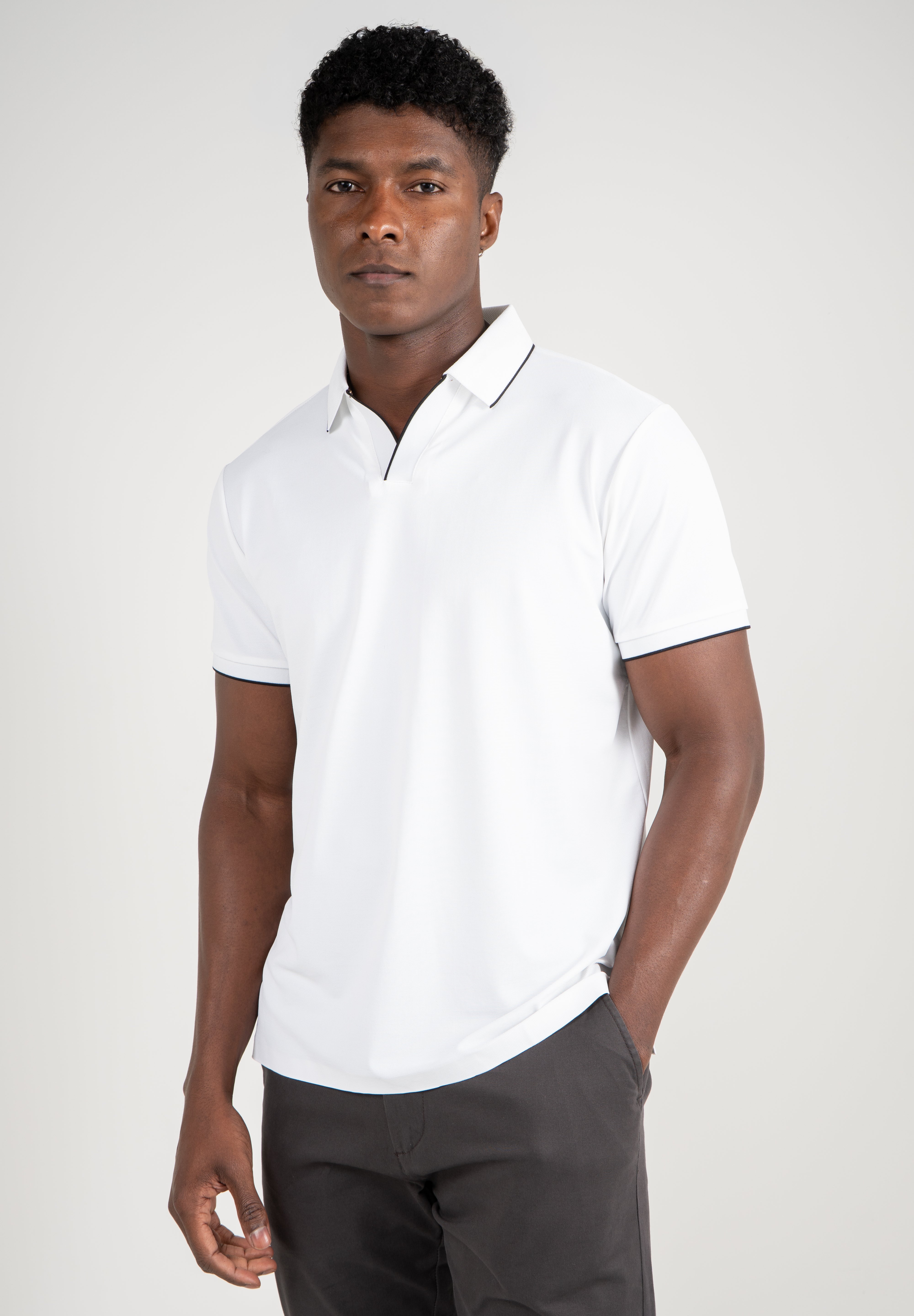 Camisa Polo Masculina Ultra Stretch Gola V
