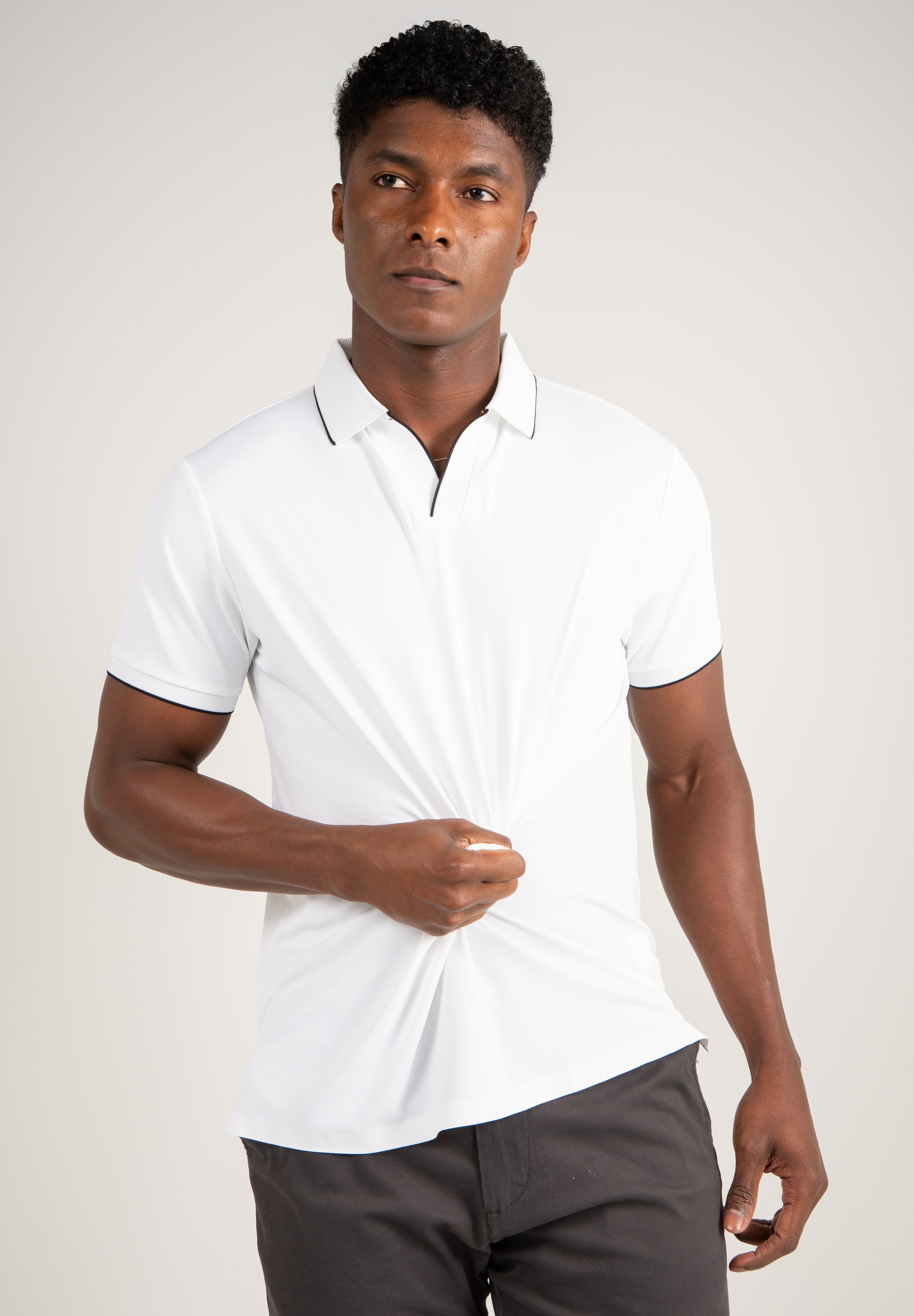 Camisa Polo Masculina Ultra Stretch Gola V