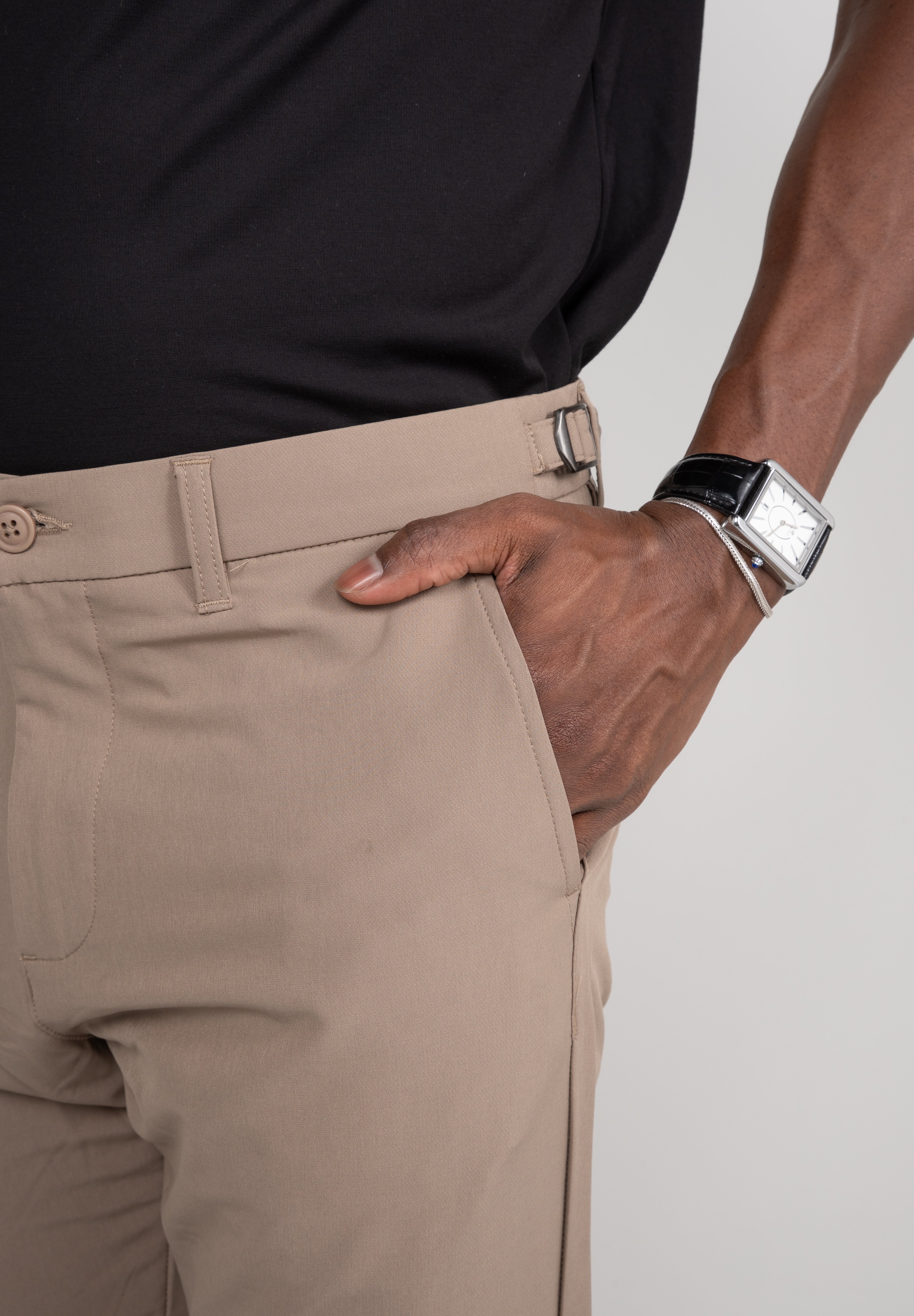 Calça Alfaiataria Masculina com Ajuste Lateral