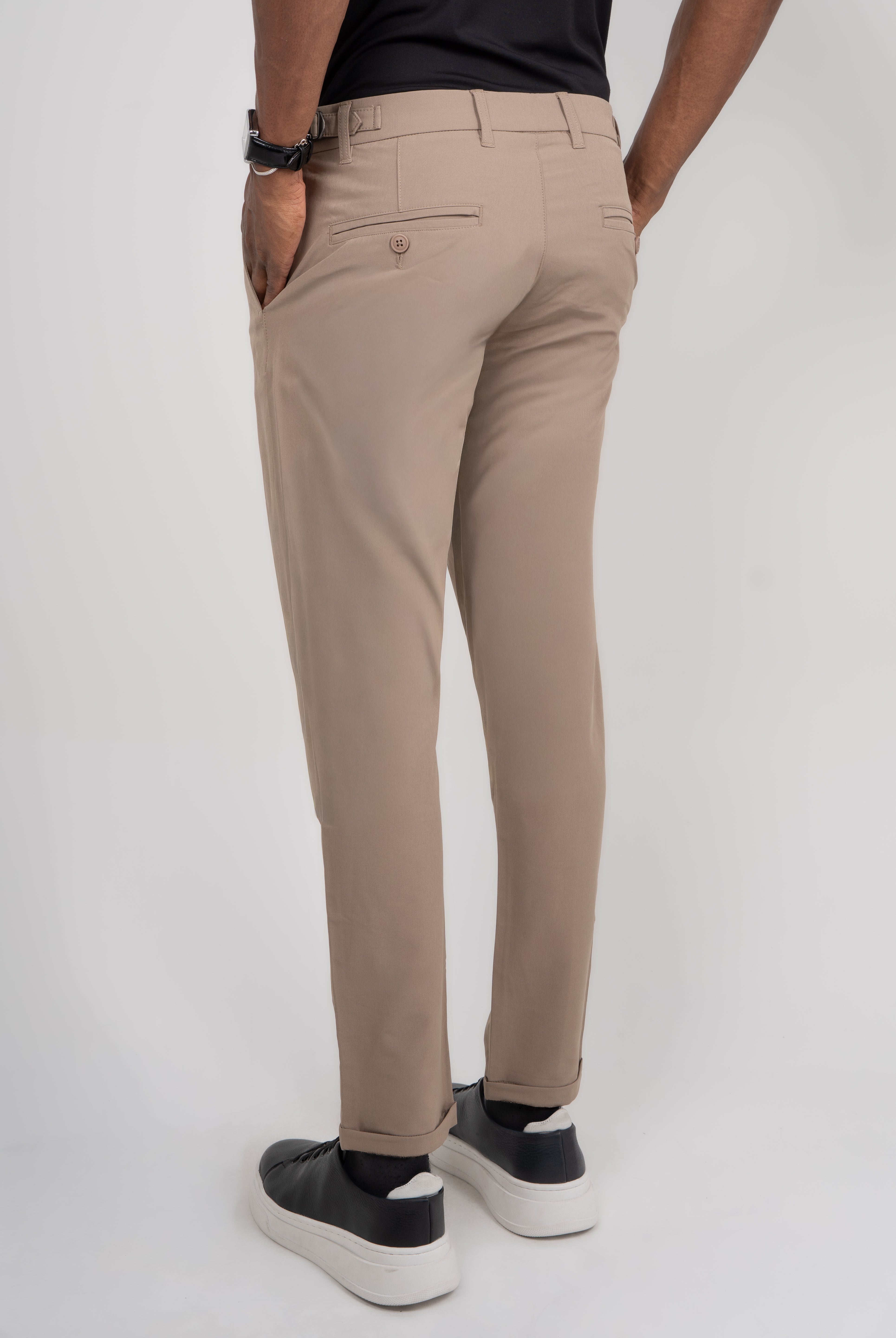 Calça Alfaiataria Masculina com Ajuste Lateral