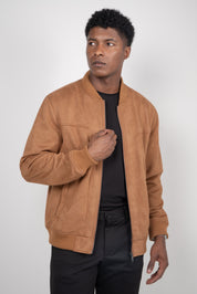 Jaqueta Masculina Bomber Suede Veludo