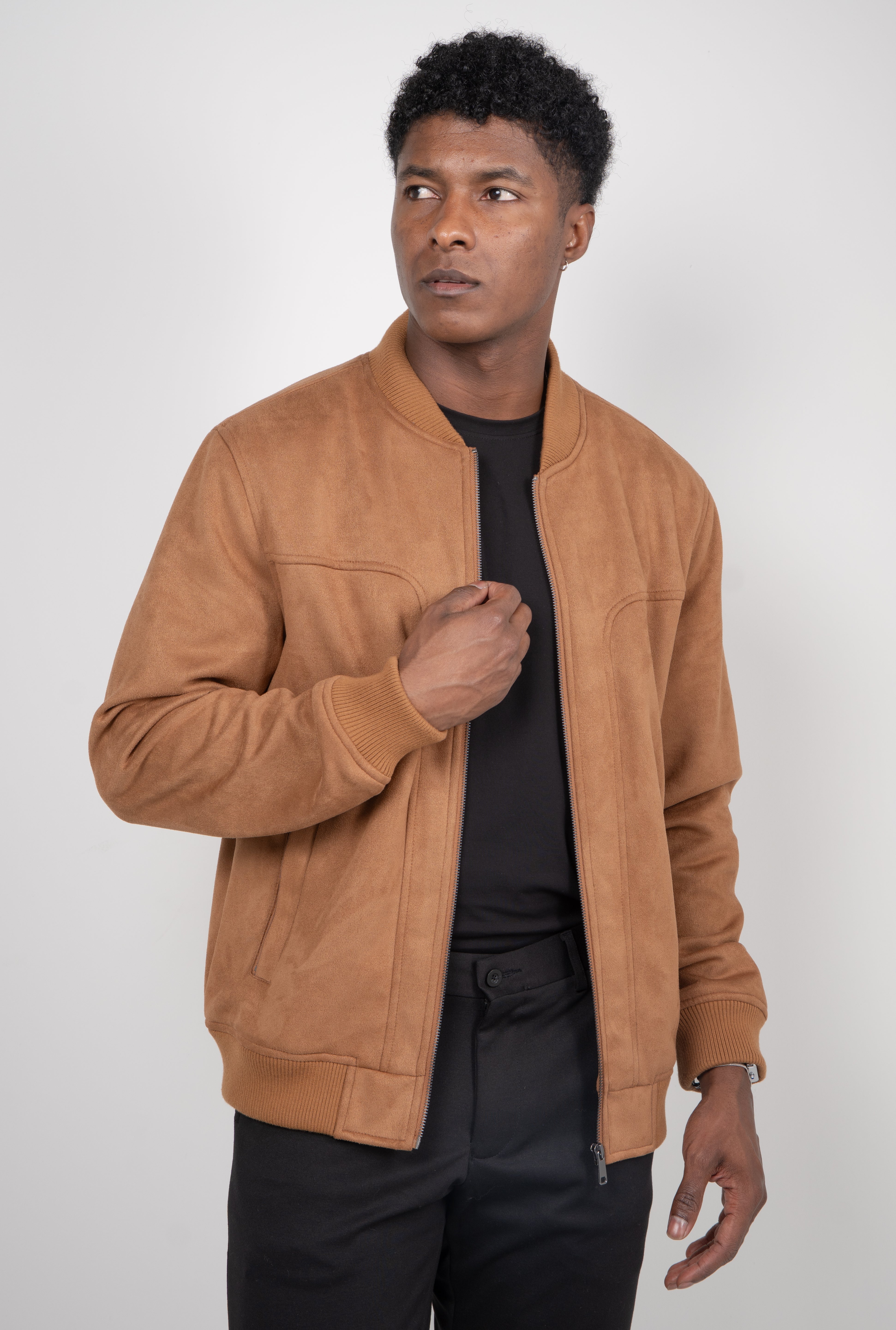 Jaqueta Masculina Bomber Suede Veludo