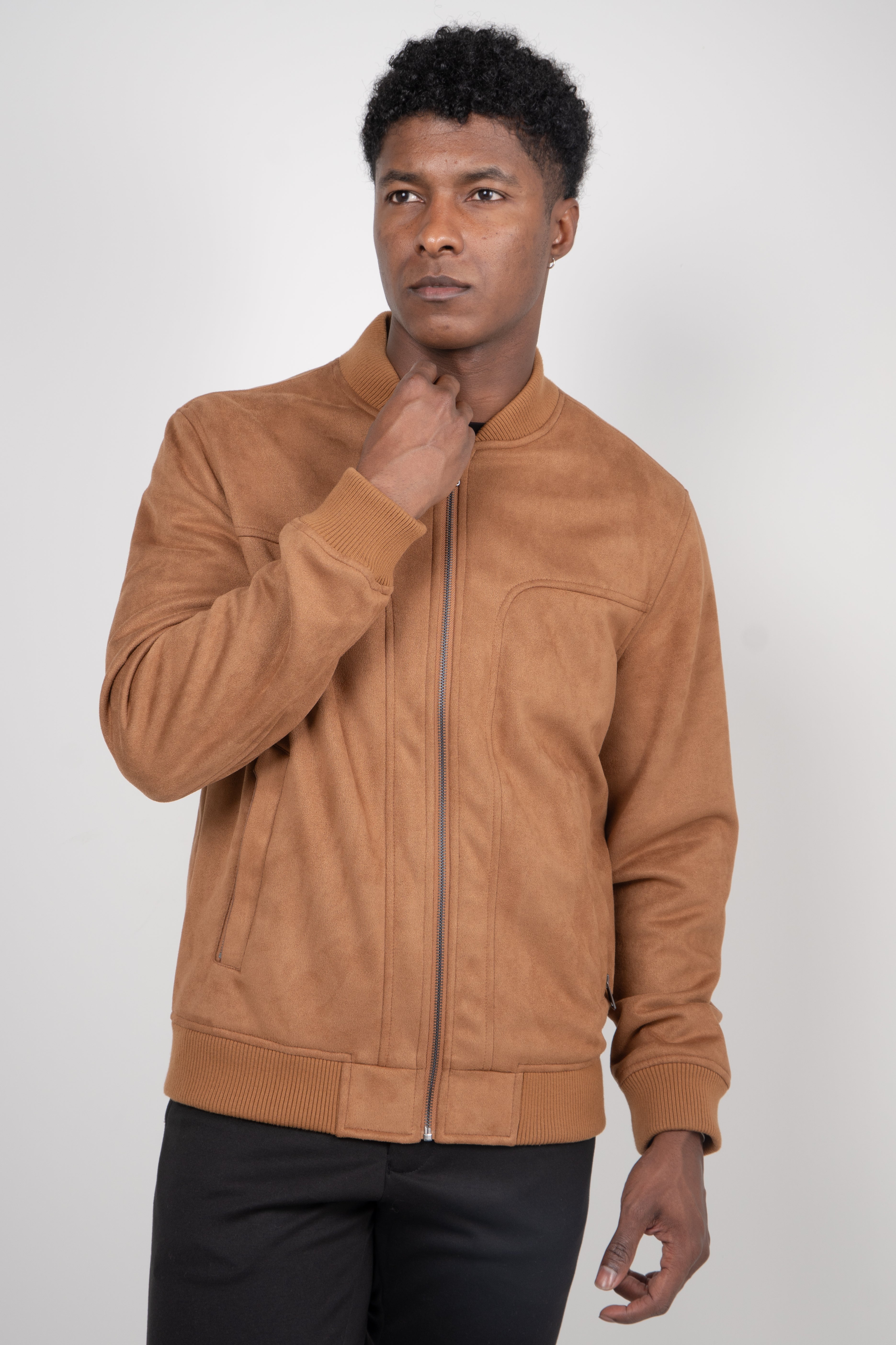 Jaqueta Masculina Bomber Suede Veludo