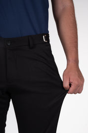 Calça Alfaiataria Masculina em Malha com Ajuste Fivela