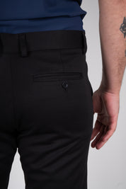 Calça Alfaiataria Masculina em Malha com Ajuste Fivela