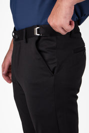 Calça Alfaiataria Masculina em Malha com Ajuste Fivela