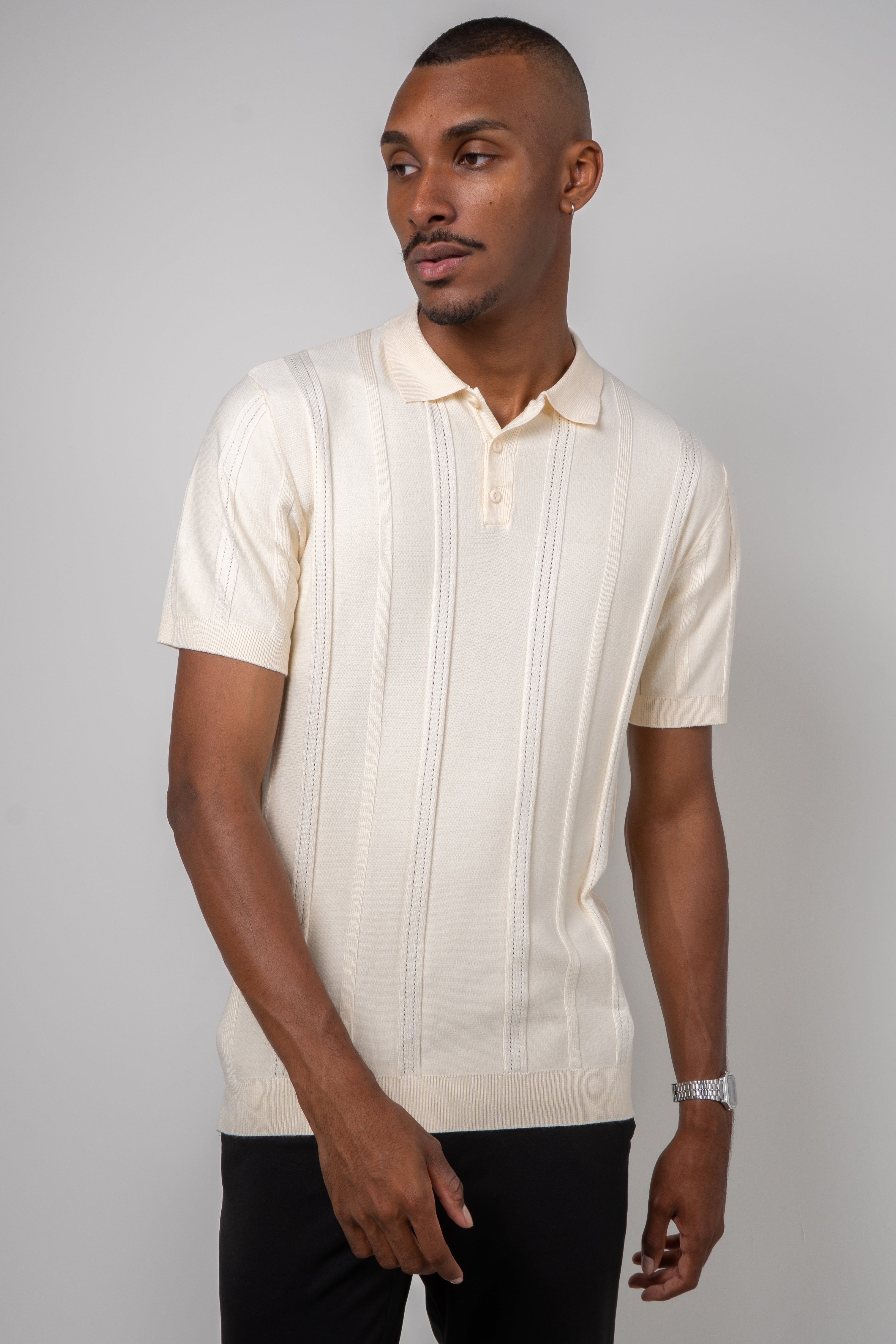 Camisa Polo Masculina Texturizada Premium Listra