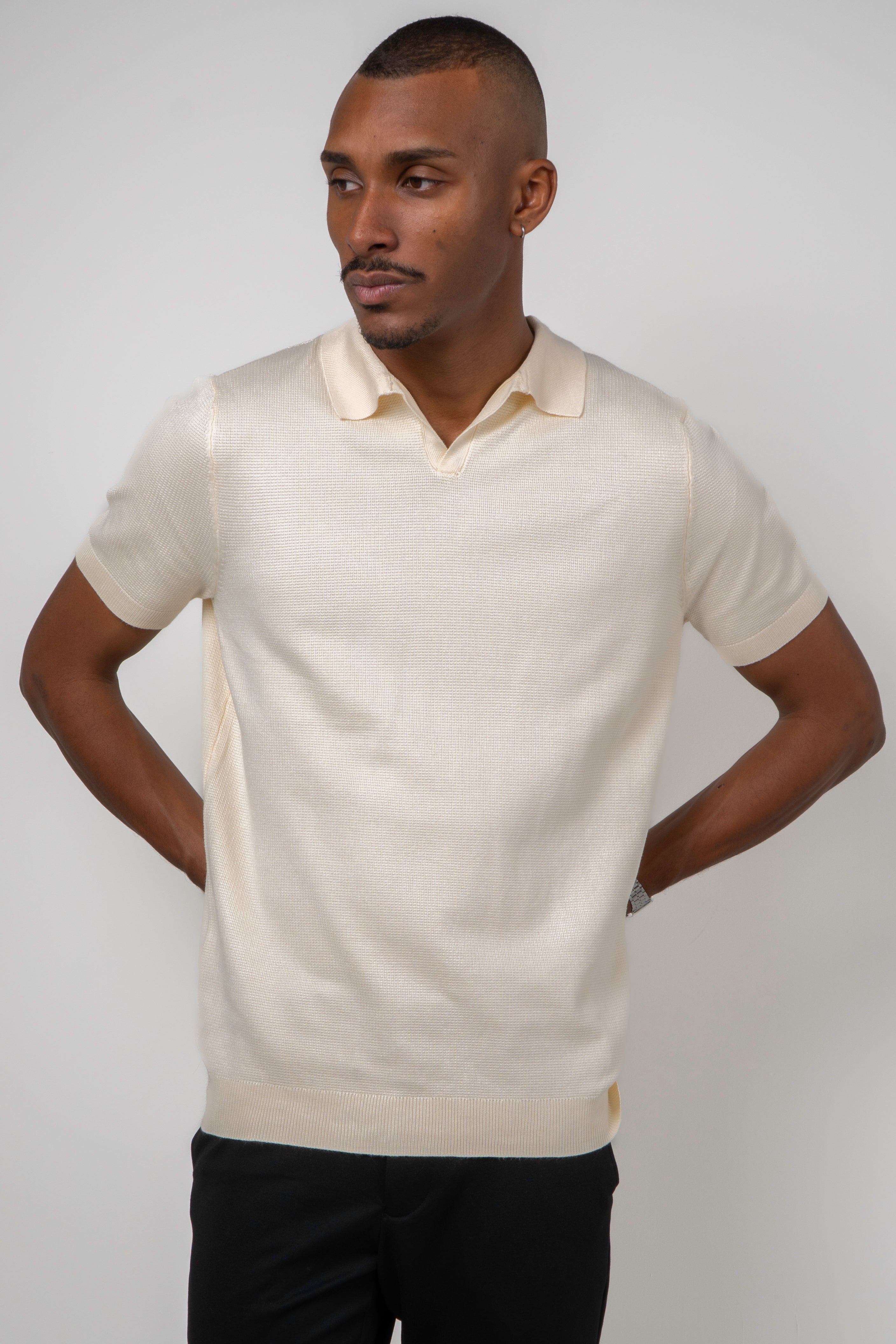 Camisa Polo Masculina Texturizada Premium