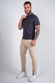 Polo Masculina Tricot Texturizada Premium Quadriculada