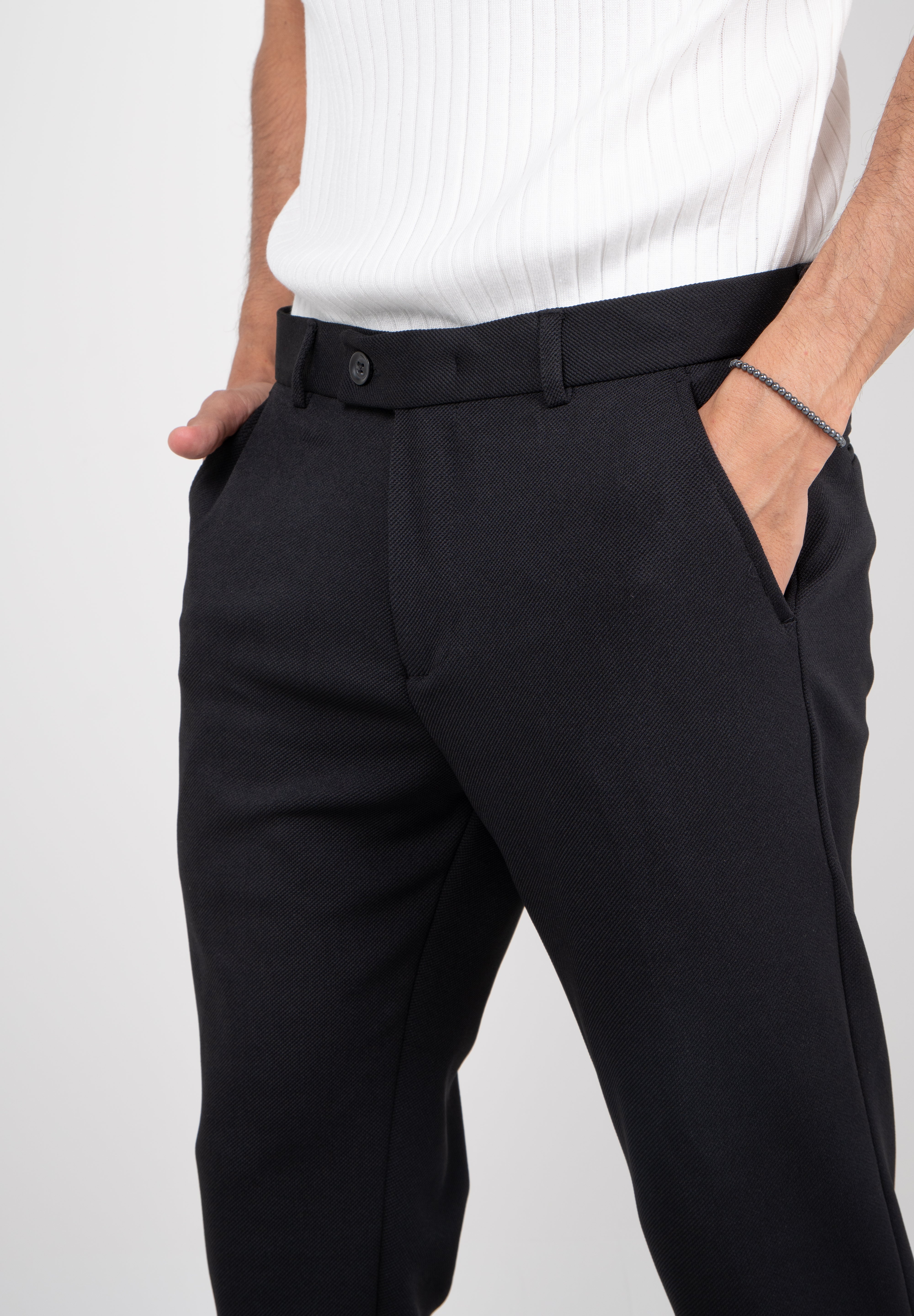 Calça Alfaiataria Malha Masculina Super Stretch