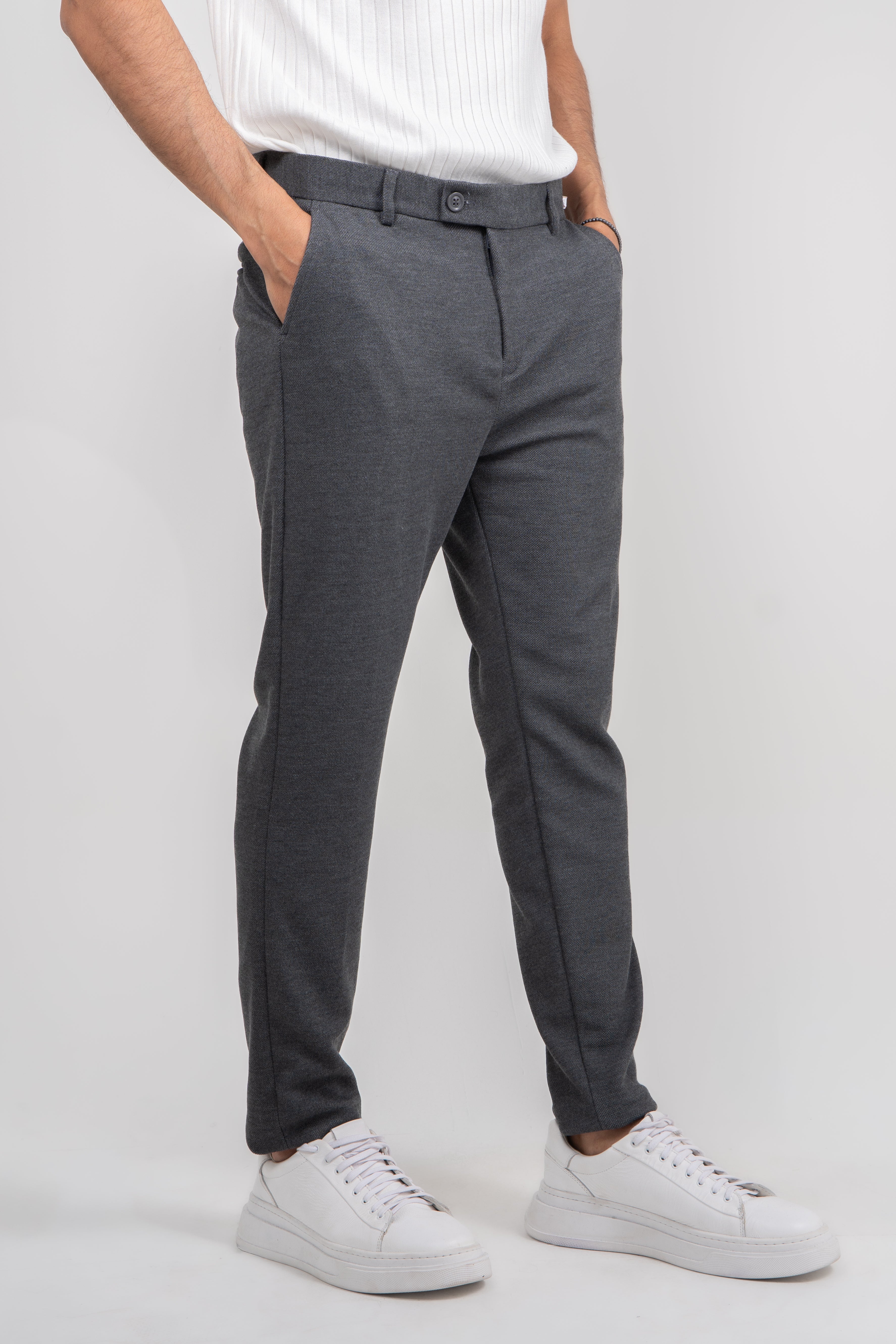 Calça Alfaiataria Malha Masculina Super Stretch