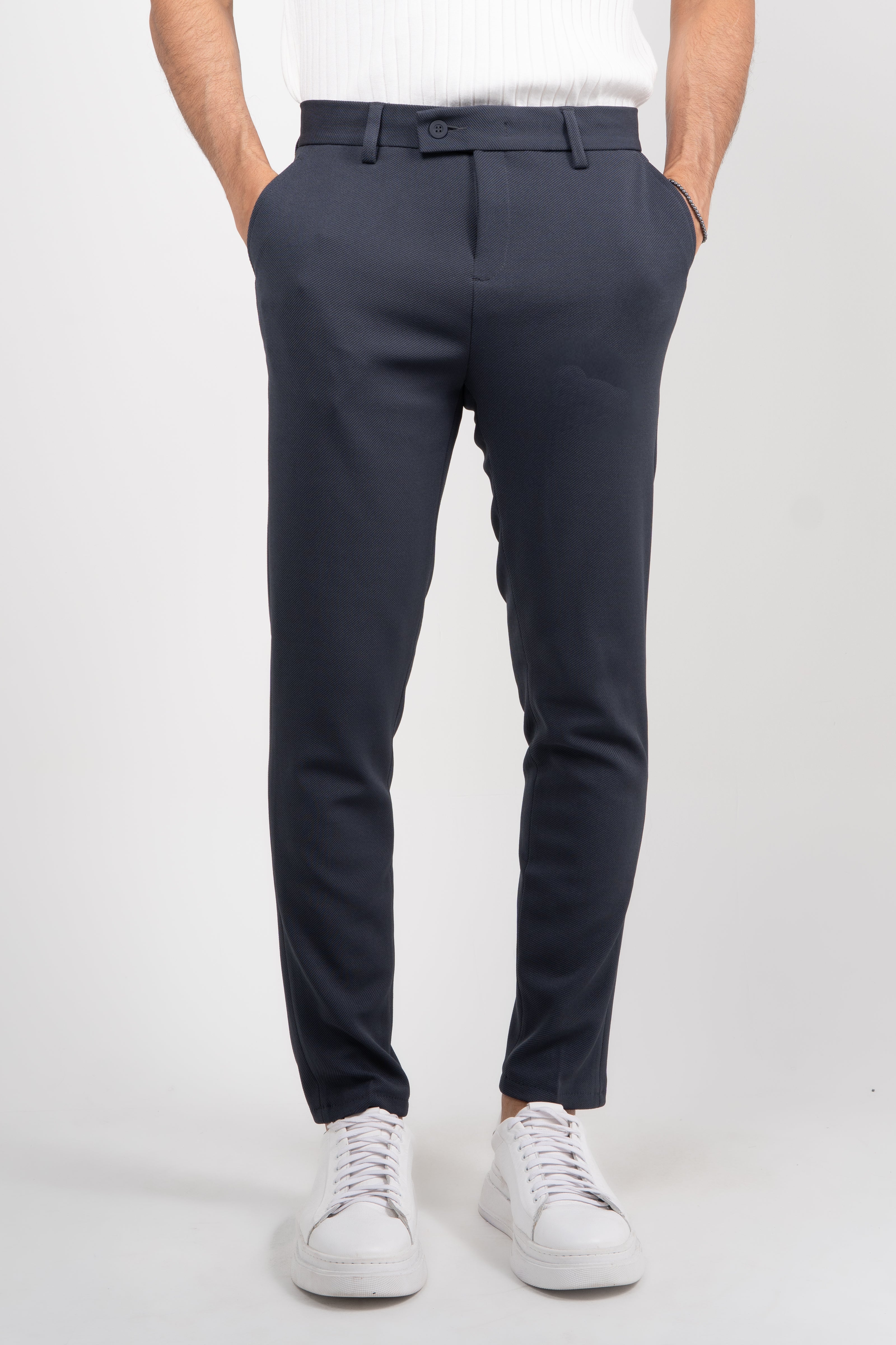 Calça Alfaiataria Malha Masculina Super Stretch
