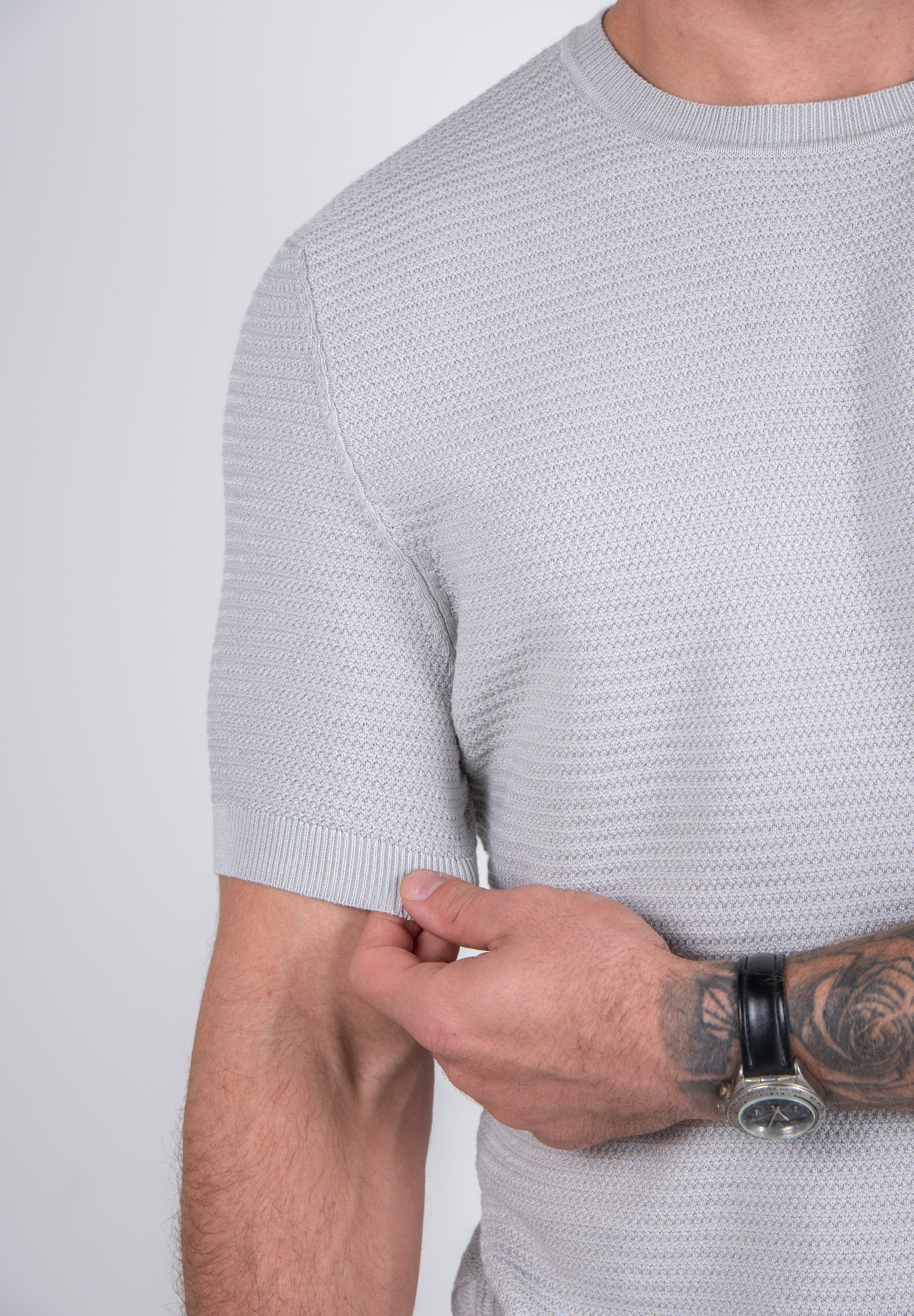 Camiseta Tricot Masculina Texturizada Premium