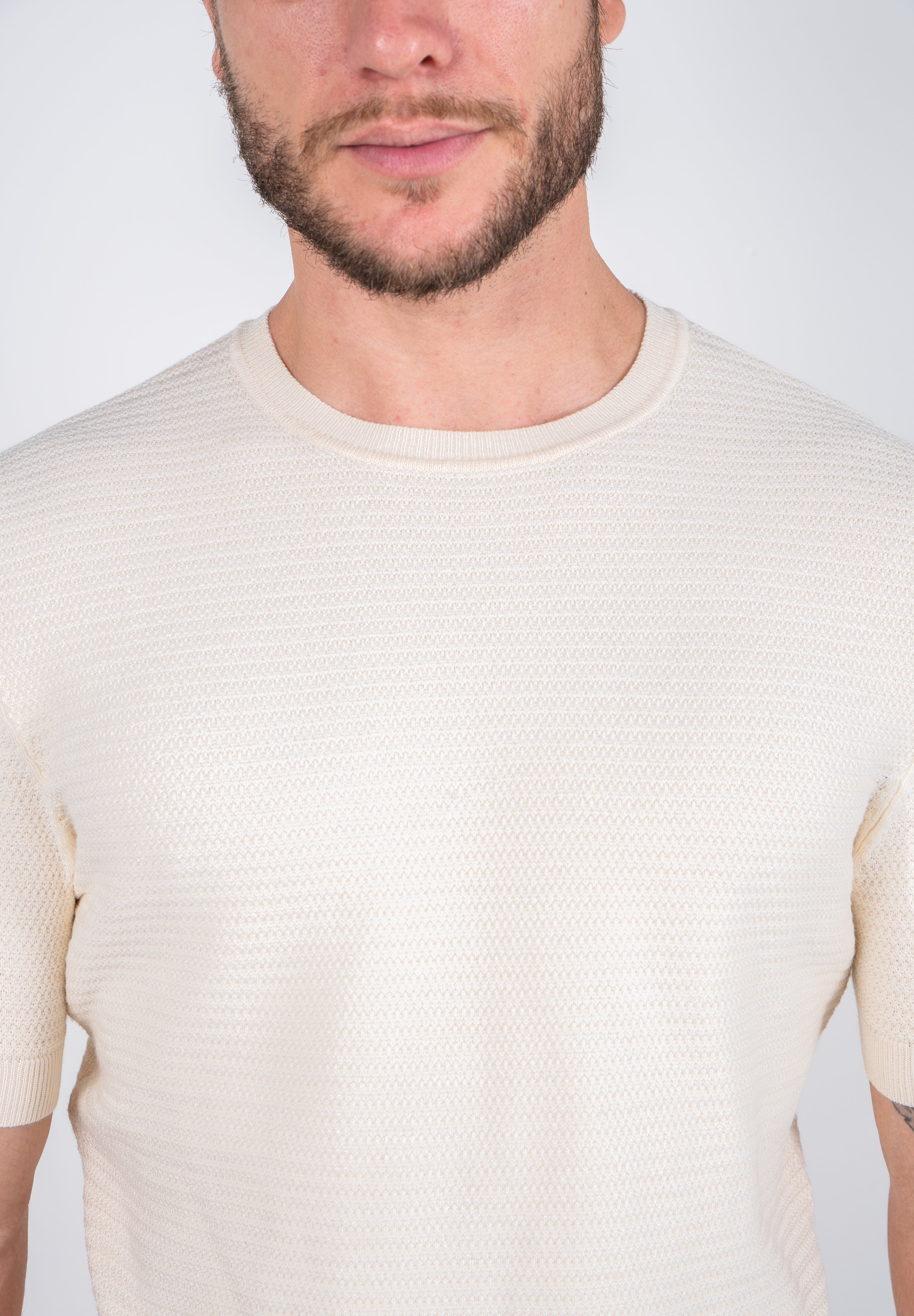 Camiseta Tricot Masculina Texturizada Premium