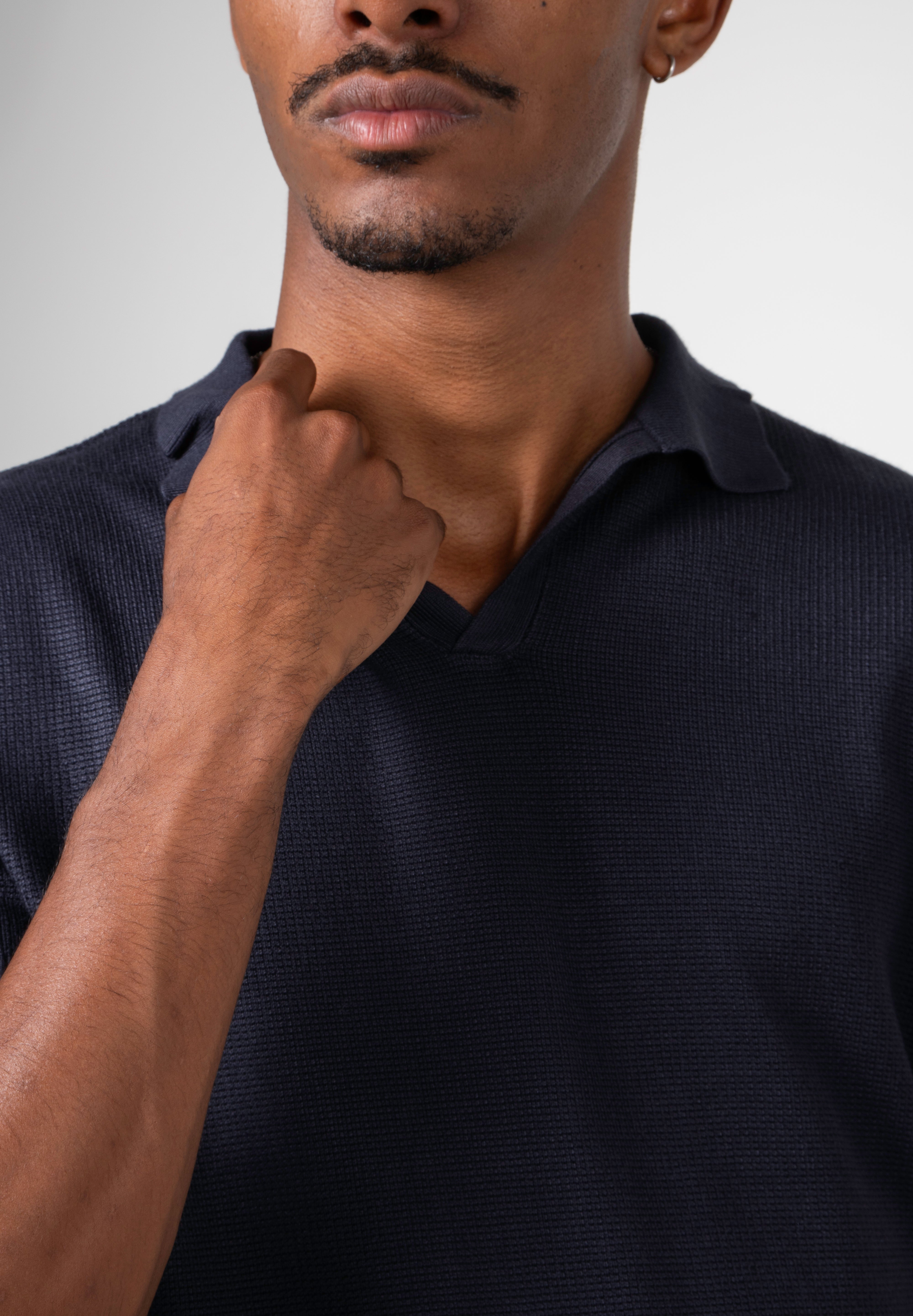 Camisa Polo Masculina Texturizada Premium
