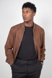 Jaqueta Masculina Bomber Suede