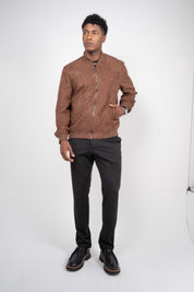 Jaqueta Masculina Bomber Suede