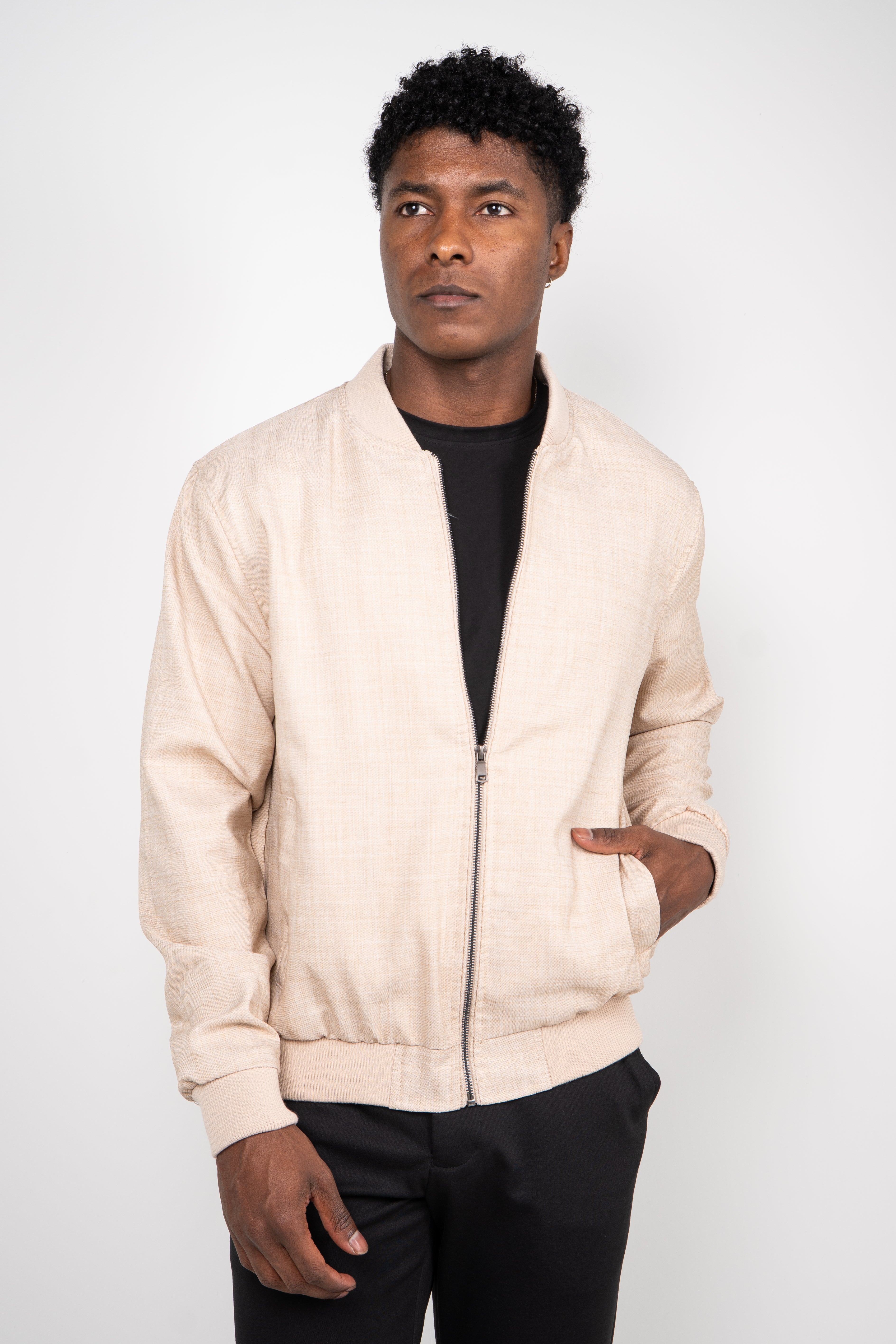Jaqueta Masculina Bomber Linho