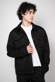 Jaqueta Masculina Suede Botão Forrado