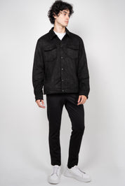 Jaqueta Masculina Suede Botão Forrado