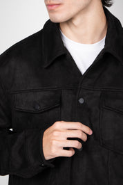 Jaqueta Masculina Suede Botão Forrado