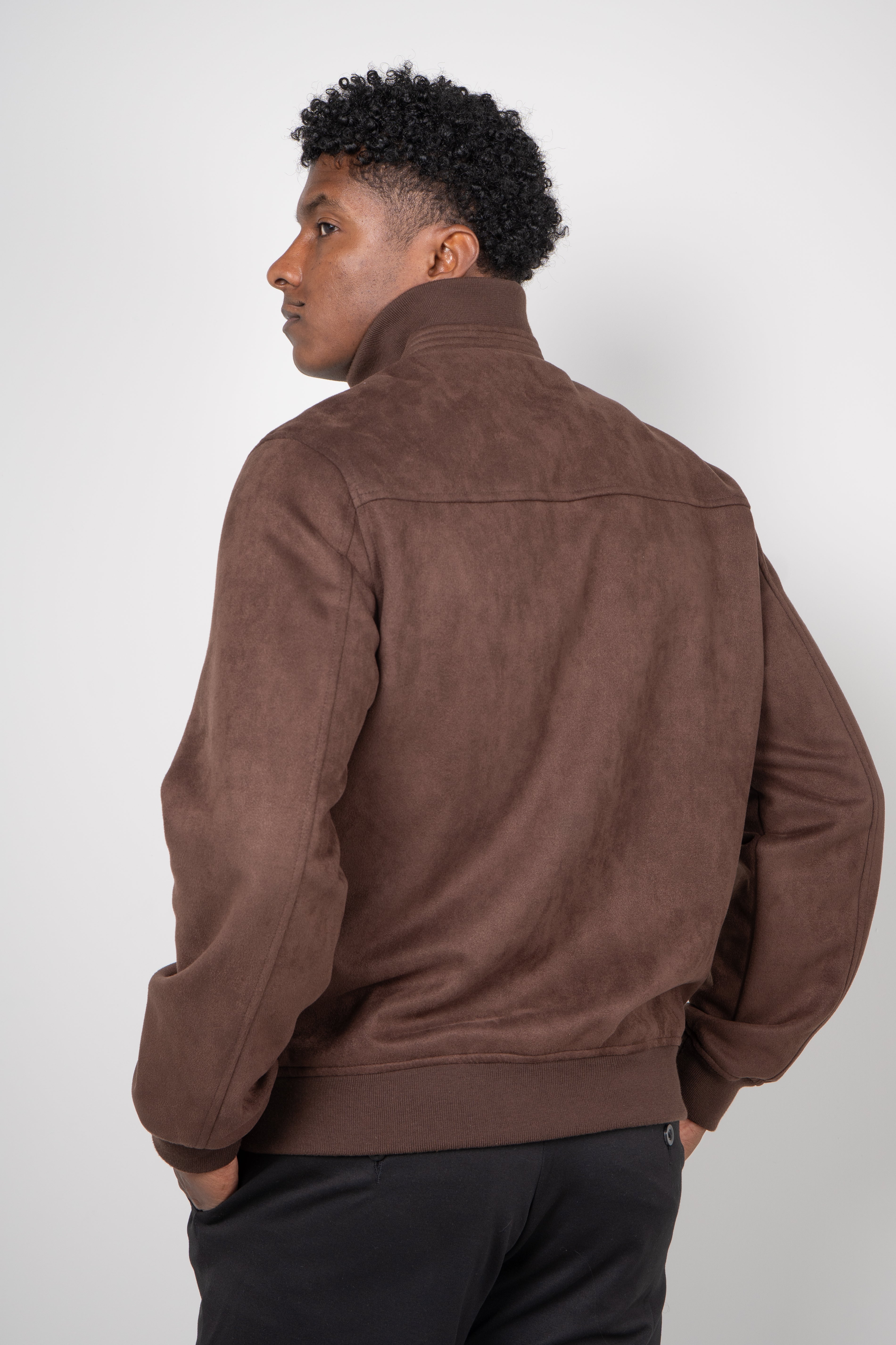 Jaqueta Masculina Zíper Gola Alta Inverno