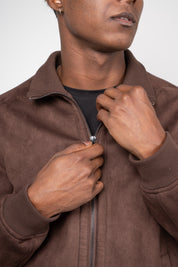 Jaqueta Masculina Zíper Gola Alta Inverno