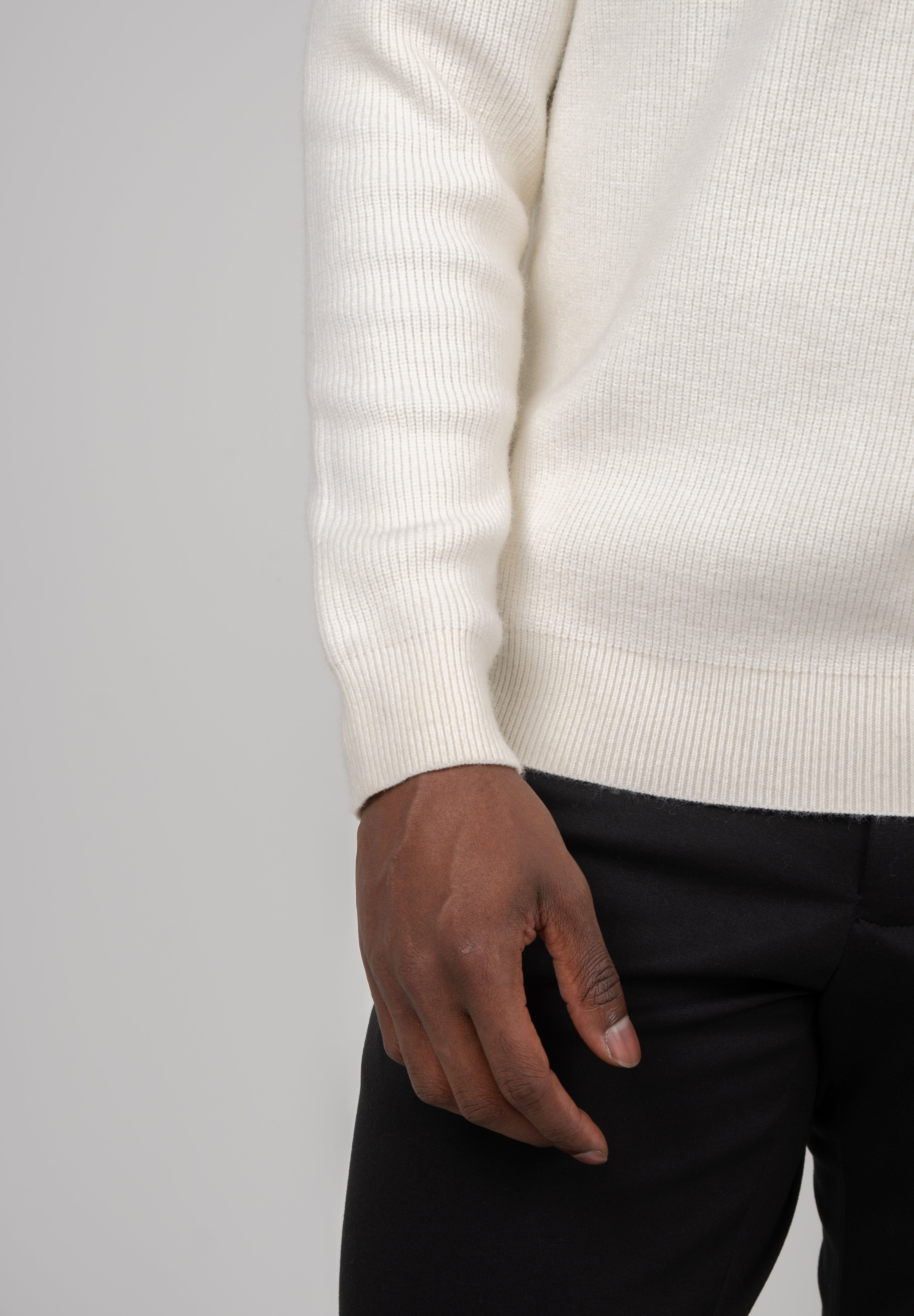 Suéter Tricot Masculino Gola Meio Zíper