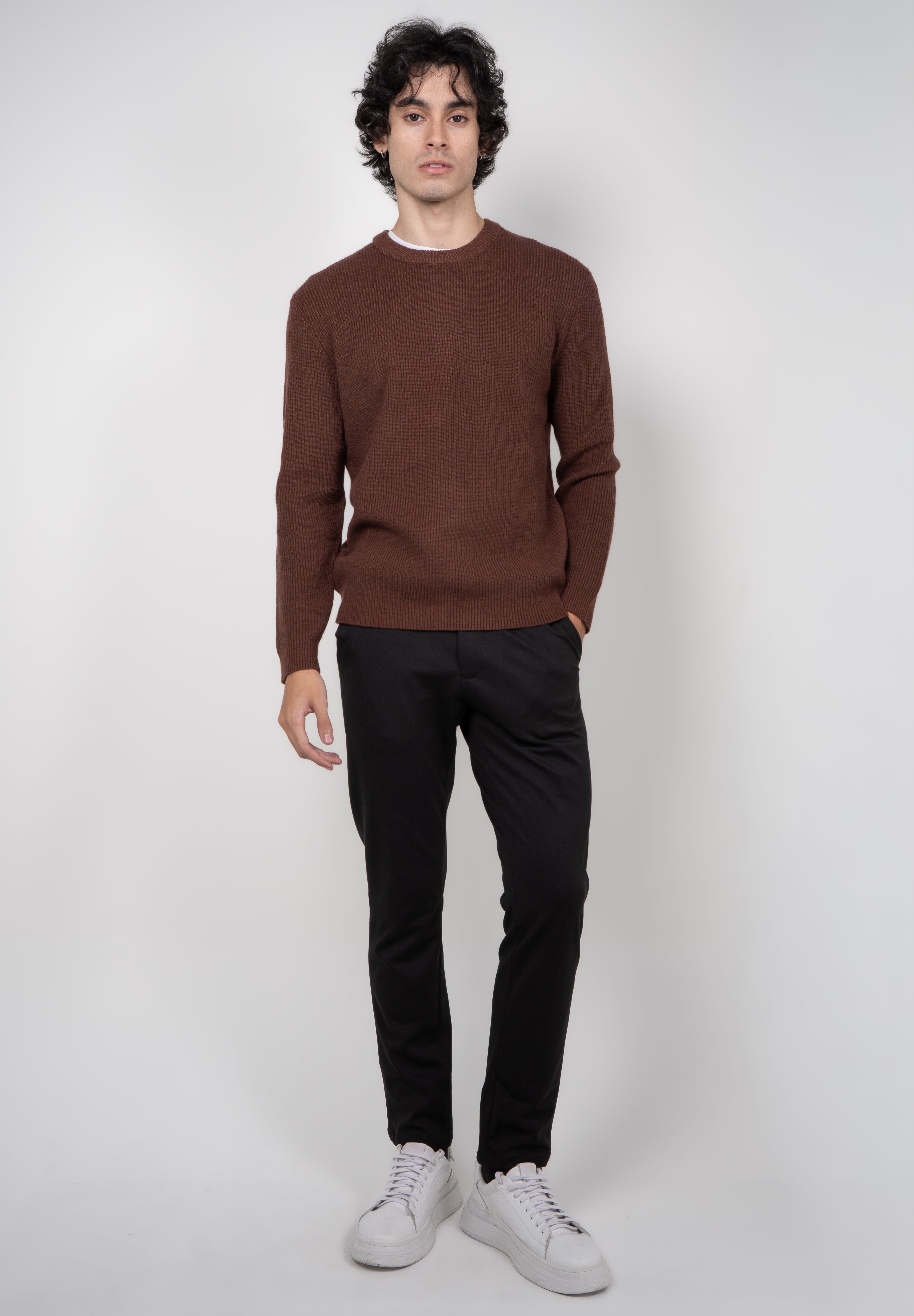 Suéter Tricot Masculino Gola Careca Premium