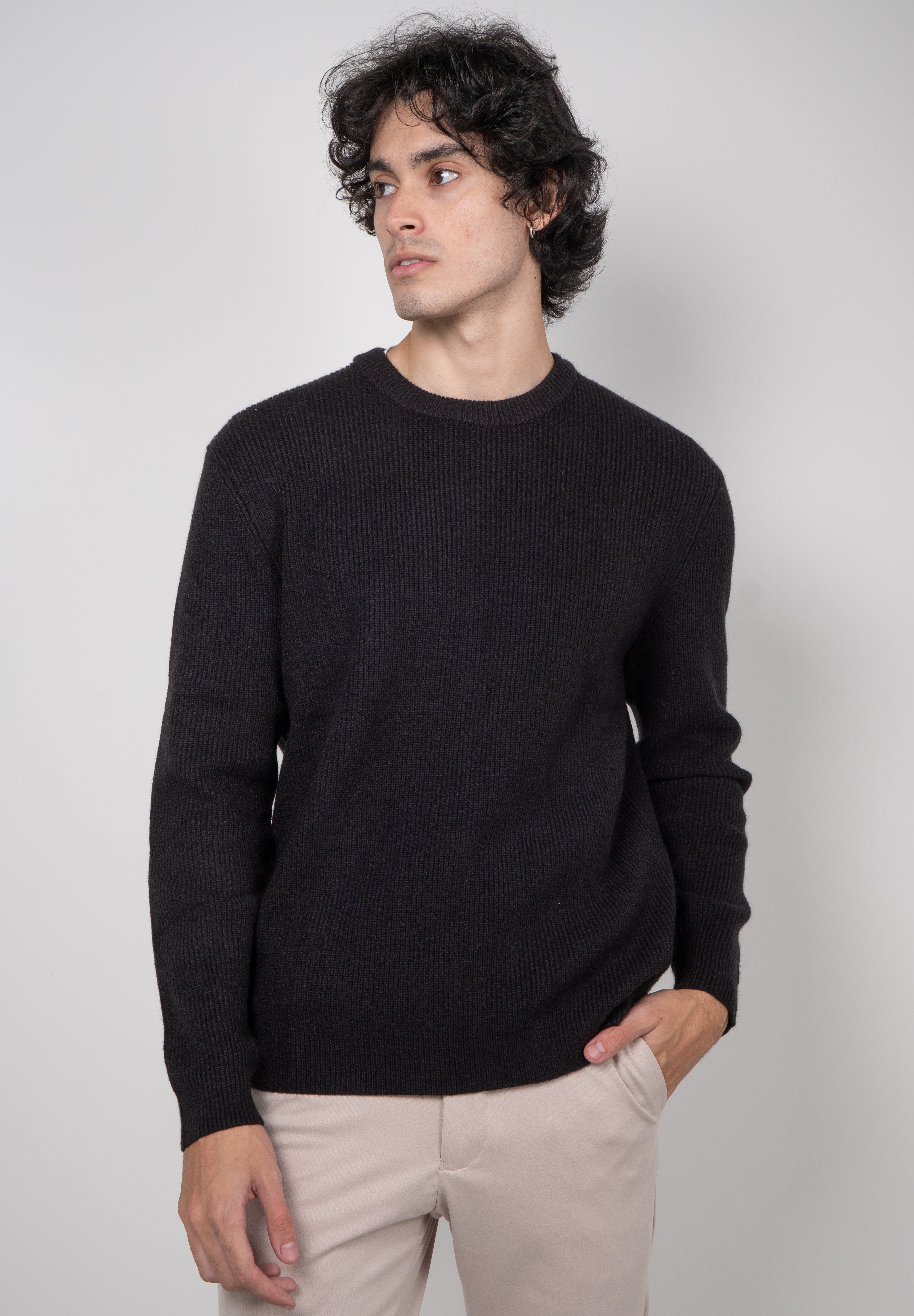 Suéter Tricot Masculino Gola Careca Premium