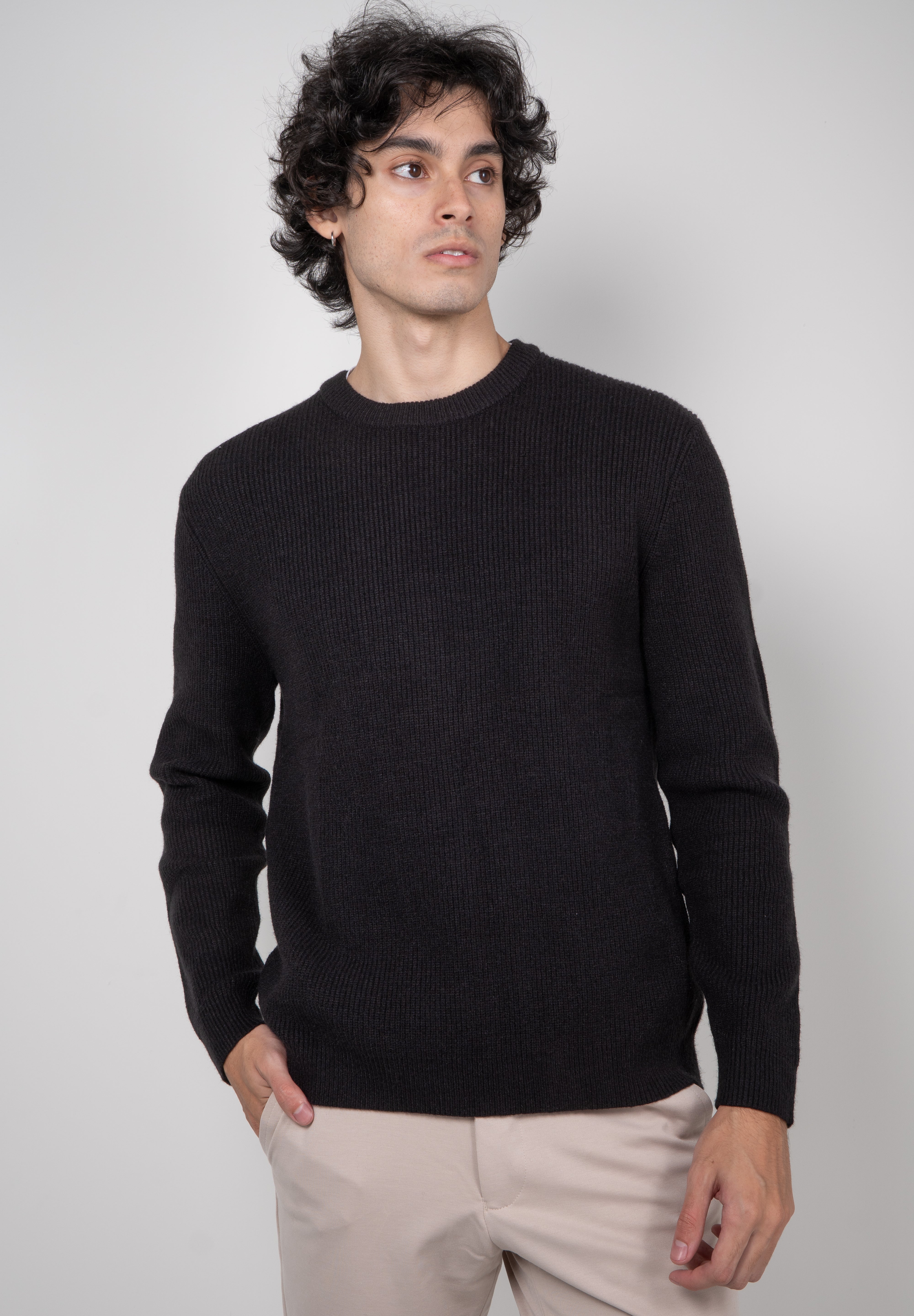 Suéter Tricot Masculino Gola Careca Premium