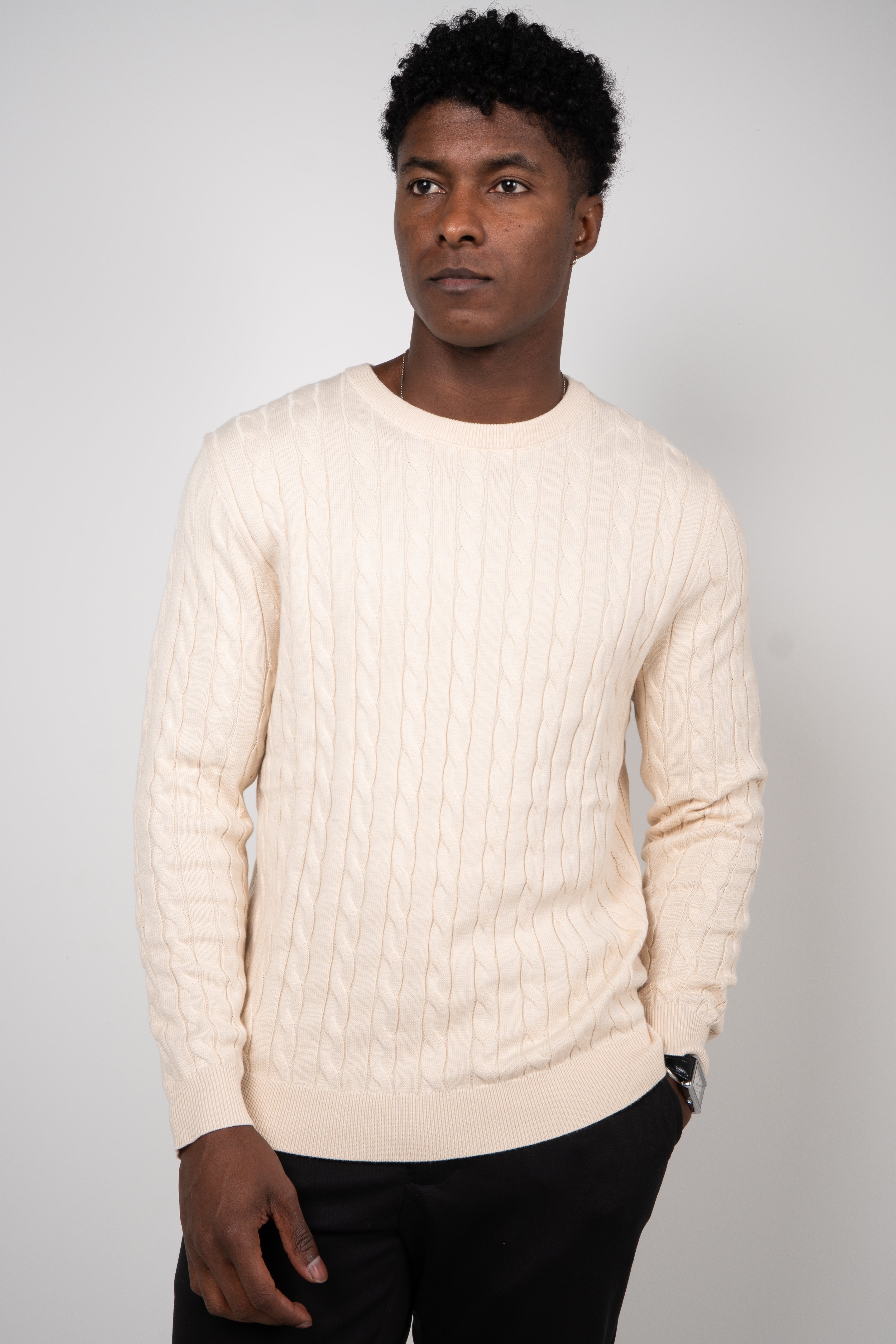 Suéter Tricot Gola Careca Trançado